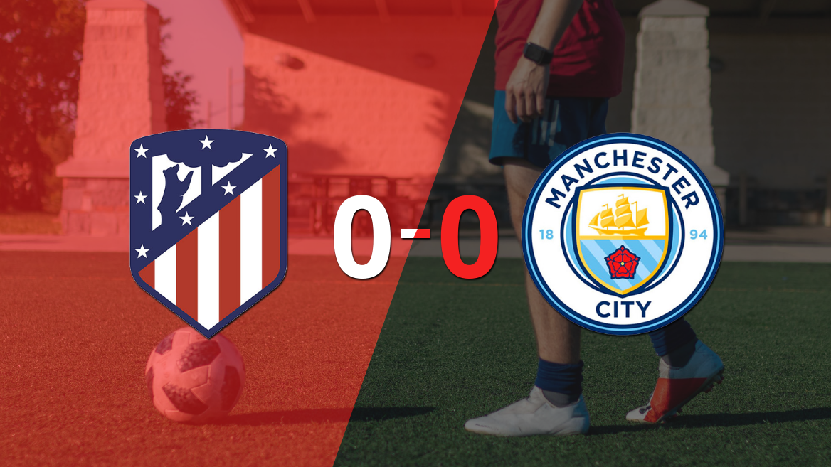 Cero a cero terminó el partido entre Atlético de Madrid y Manchester City