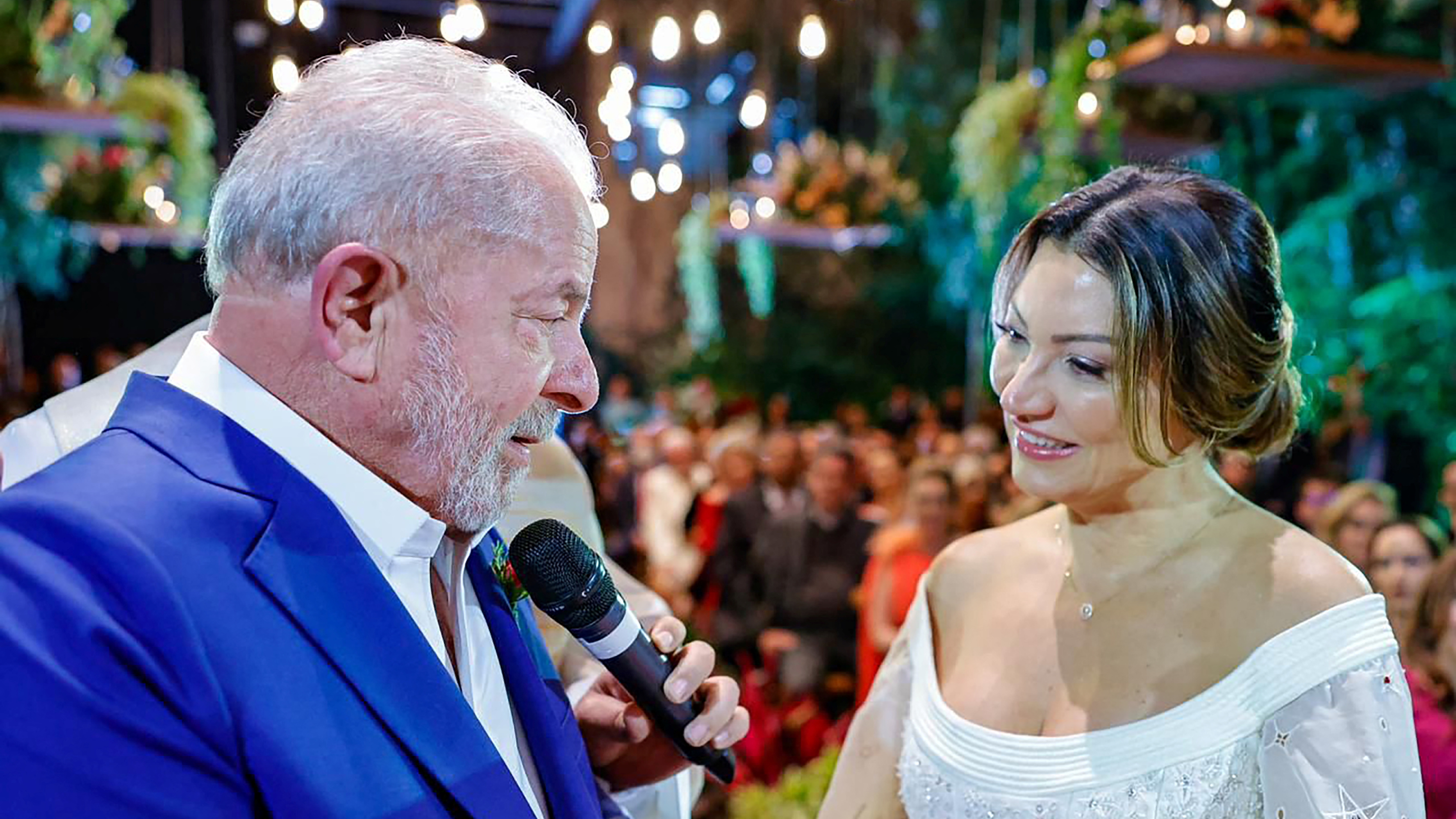 Brazilian former President Luiz Inacio Lula da Silva marries sociologist Rosangela Silva, in Sao Paulo