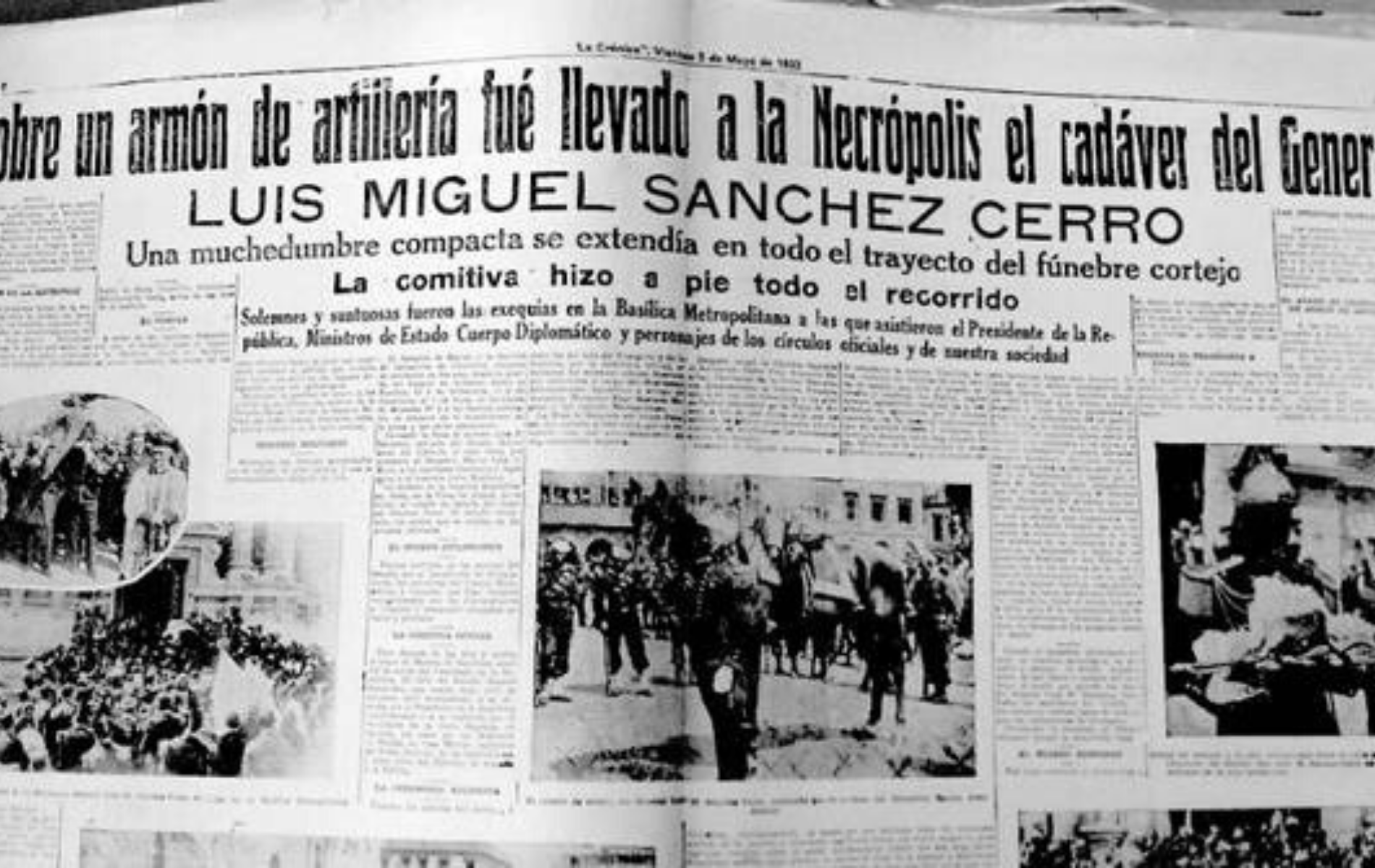Así informó la prensa el día del entierro de Sánchez Cerro. | Foto: Archivo El Comercio