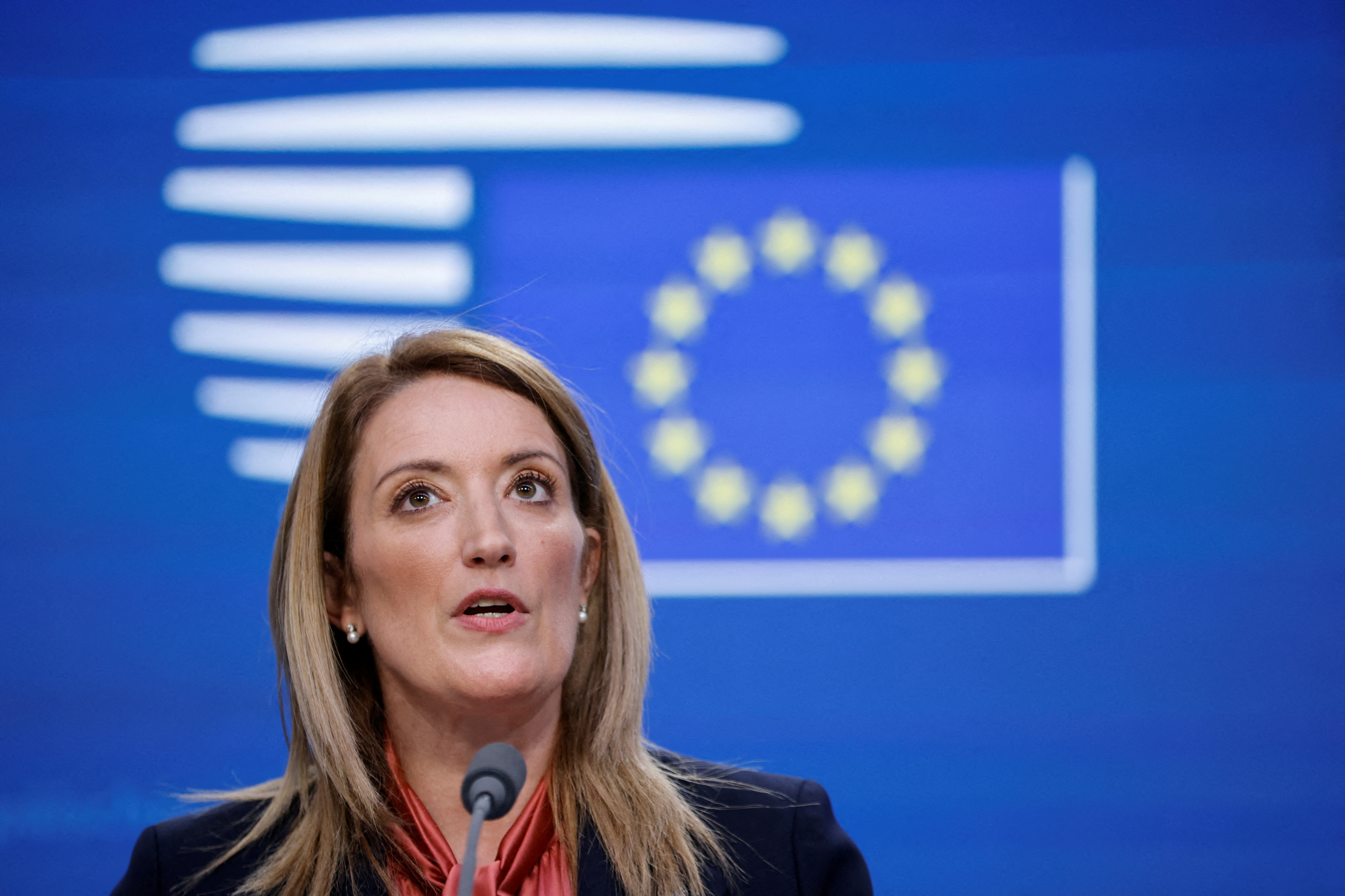 The President of the European Parliament, Roberta Metsola.  REUTERS/Johanna Geron/File Photo