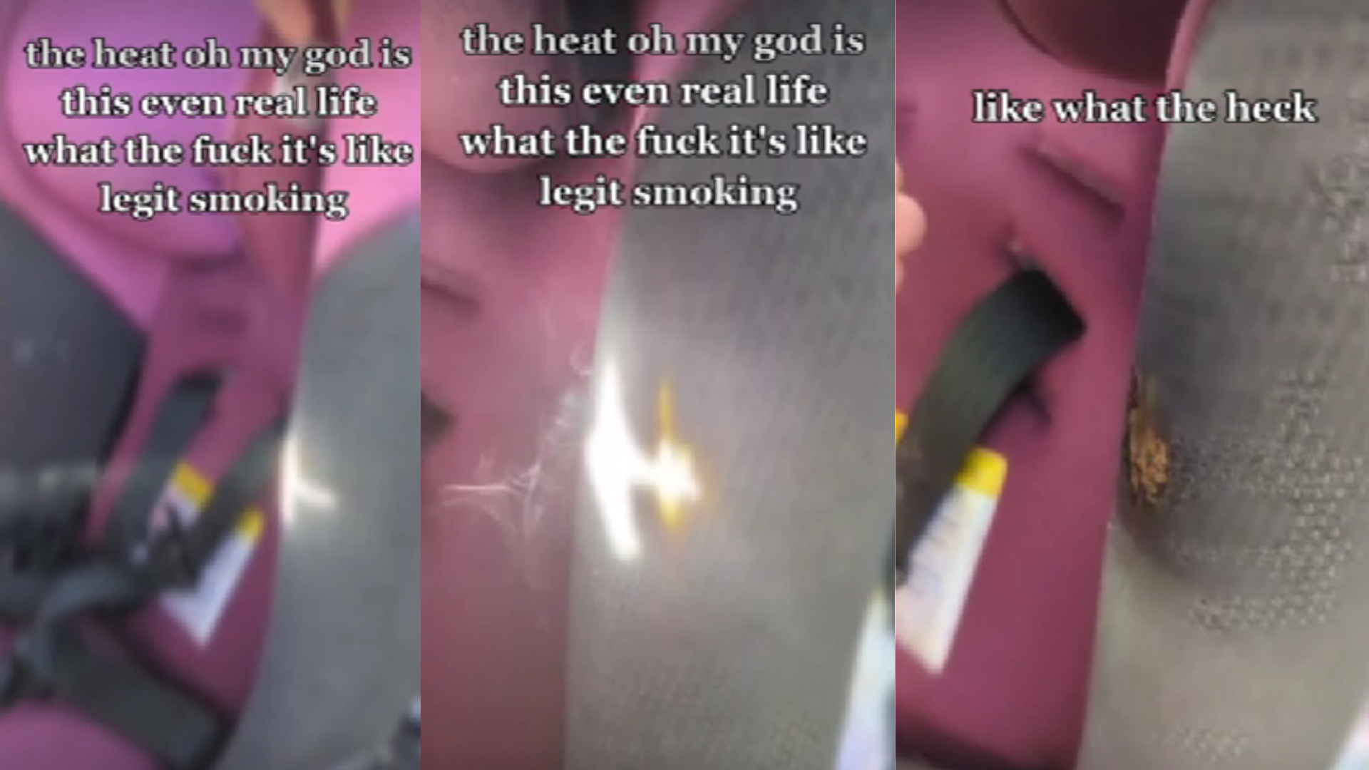 Video: el espejo de un carro casi incendió una silla para bebés  