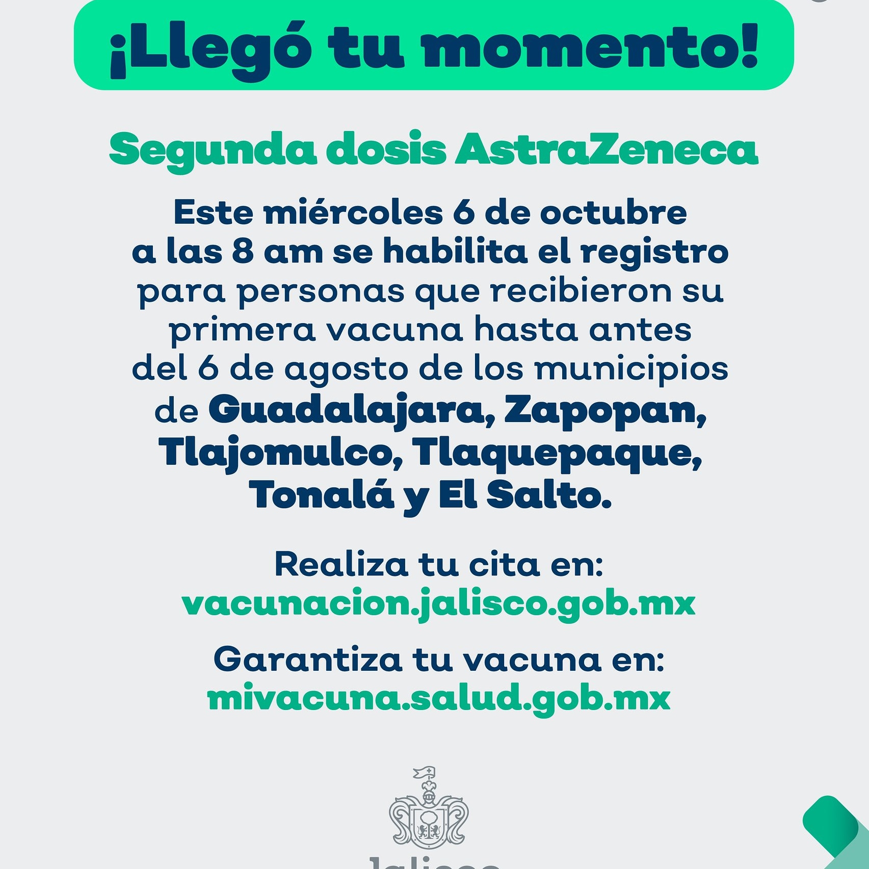 Vacunación en Jalisco: cómo registrarte para la segunda dosis de Pfizer y  AstraZeneca - Infobae