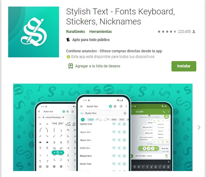 App Stylish Text (Foto: Captura de pantalla)