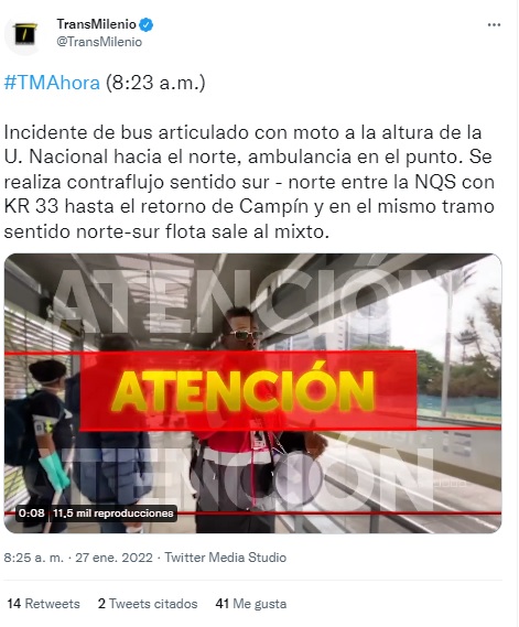 Accidente En Transmilenio Este Jueves Dejó Una Parrillera Muerta Infobae