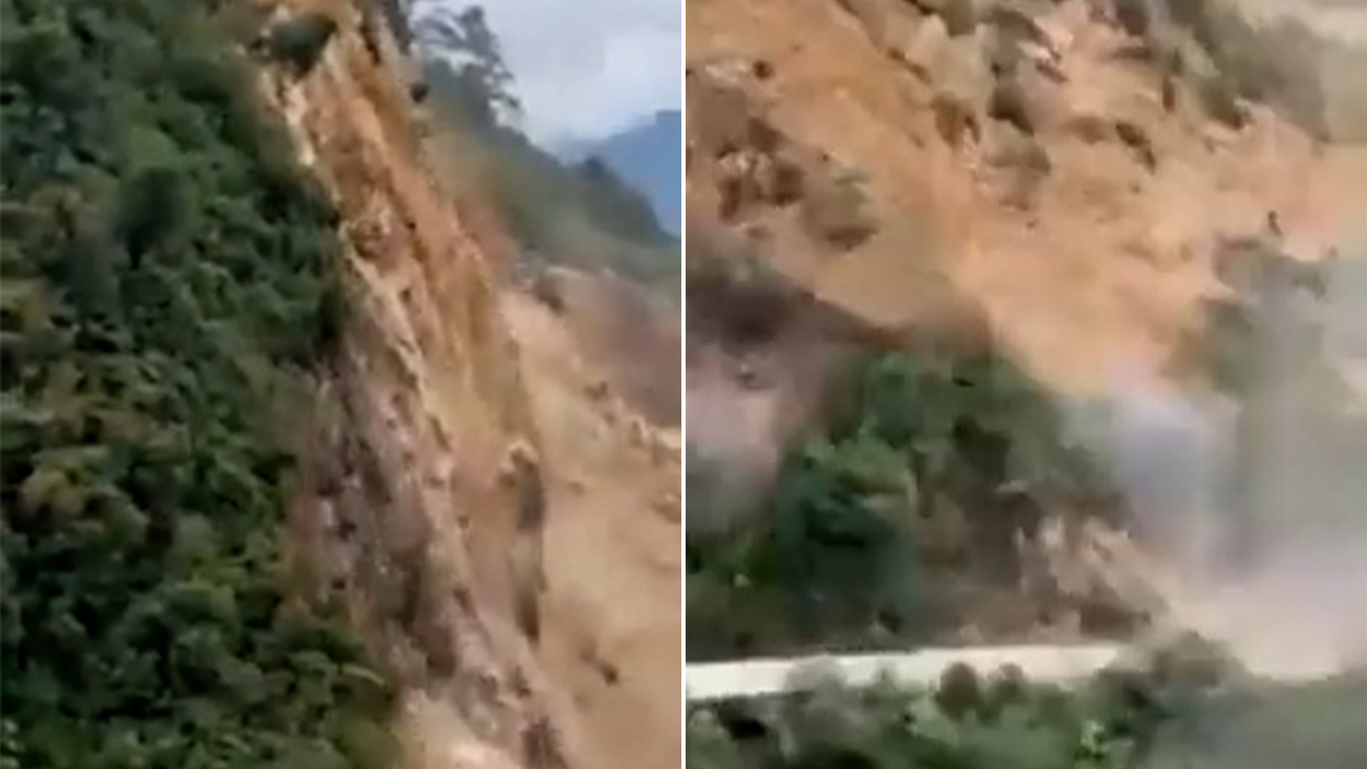 Las impactantes imágenes que dejó el deslave de un cerro en San Juan Chamula, Chiapas