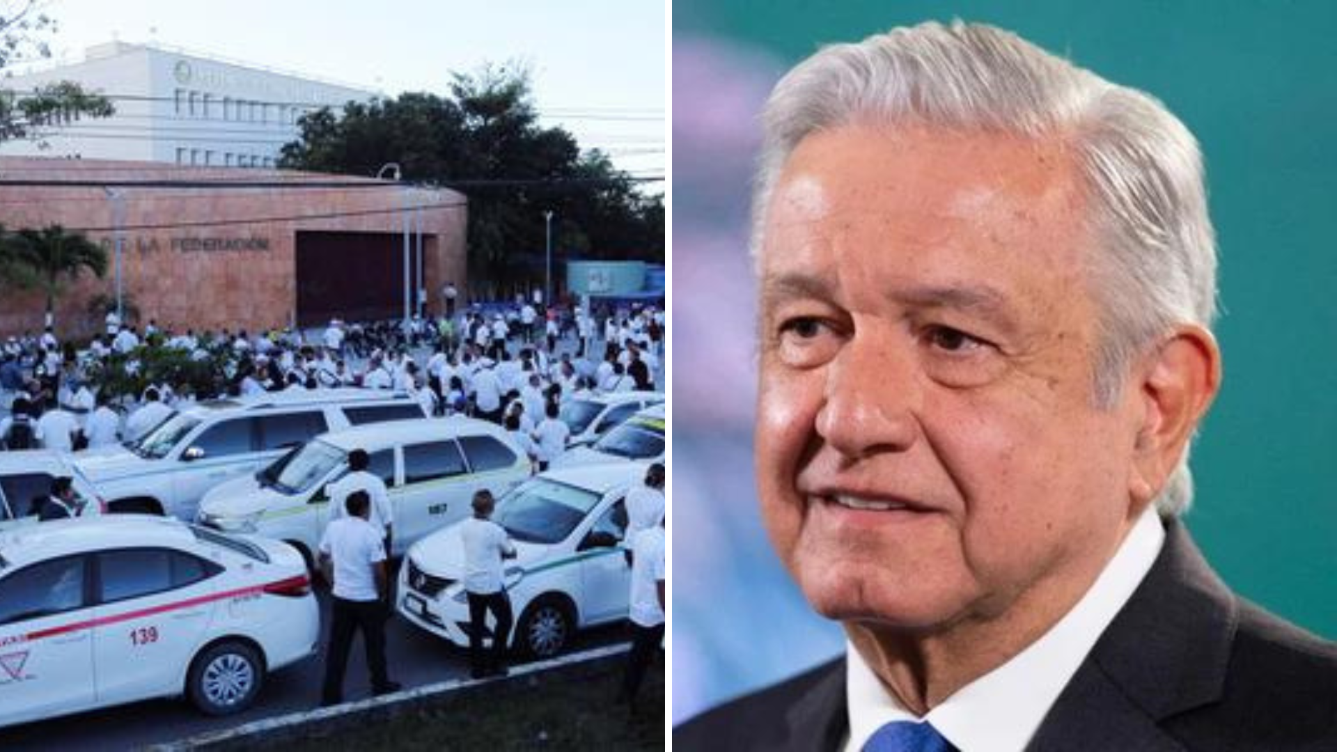 AMLO minimizó el conflicto de taxistas en Cancún: “Se está exagerando”