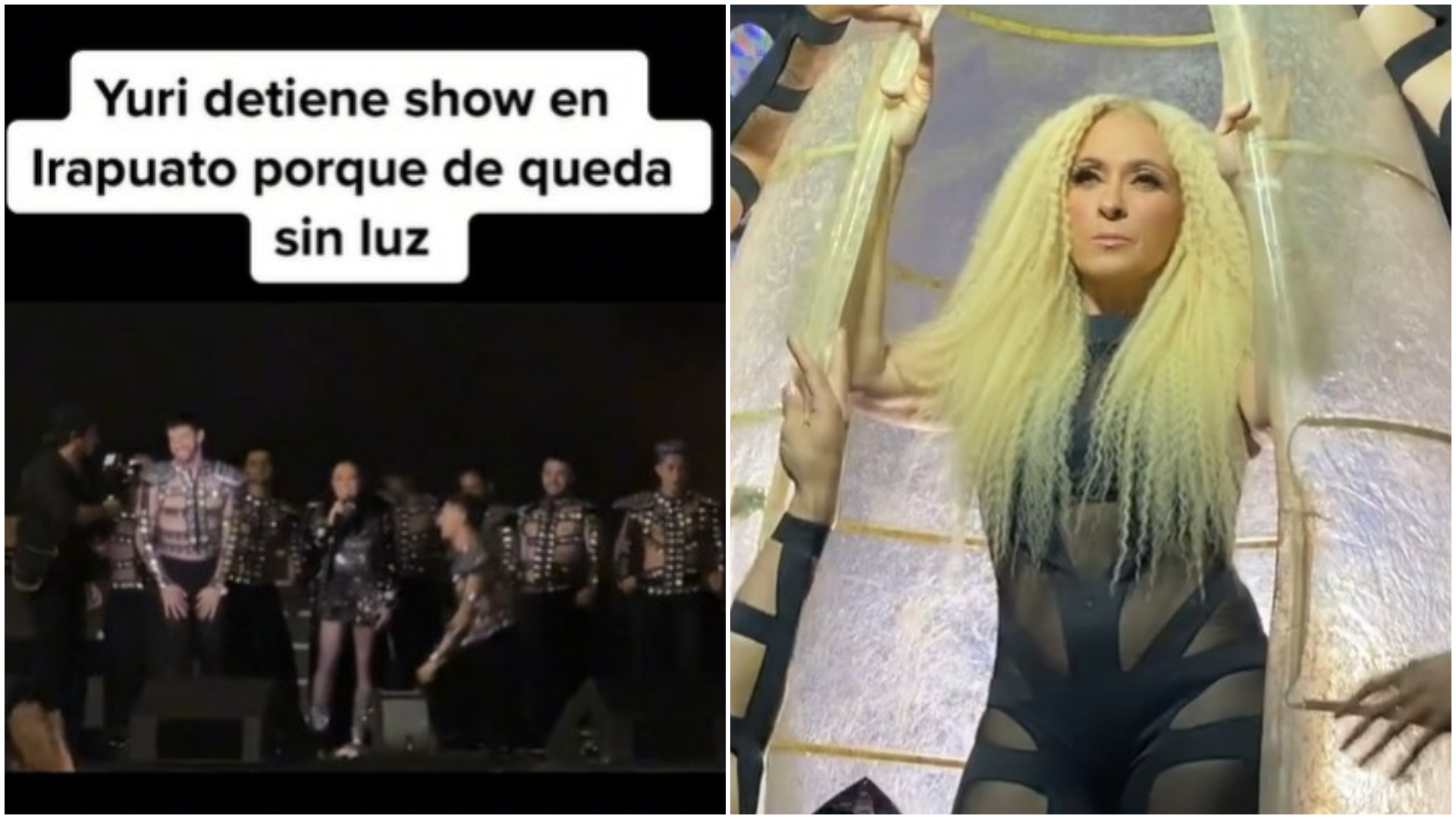 ¡Con el apagón! Yuri detuvo un concierto en Guanajuato por falla en servicio de luz