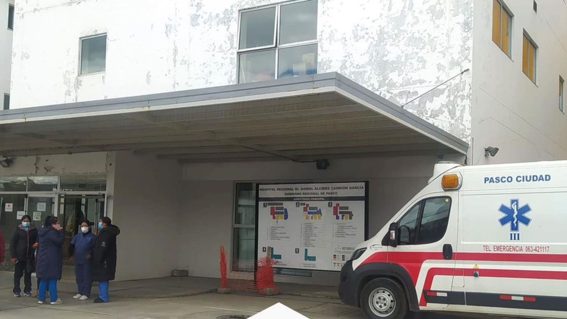 Pasco: Fuga de gas cloro alertó a pacientes y personal del Hospital Daniel Alcides Carrión.
Foto: Observatorio Comunicaciones