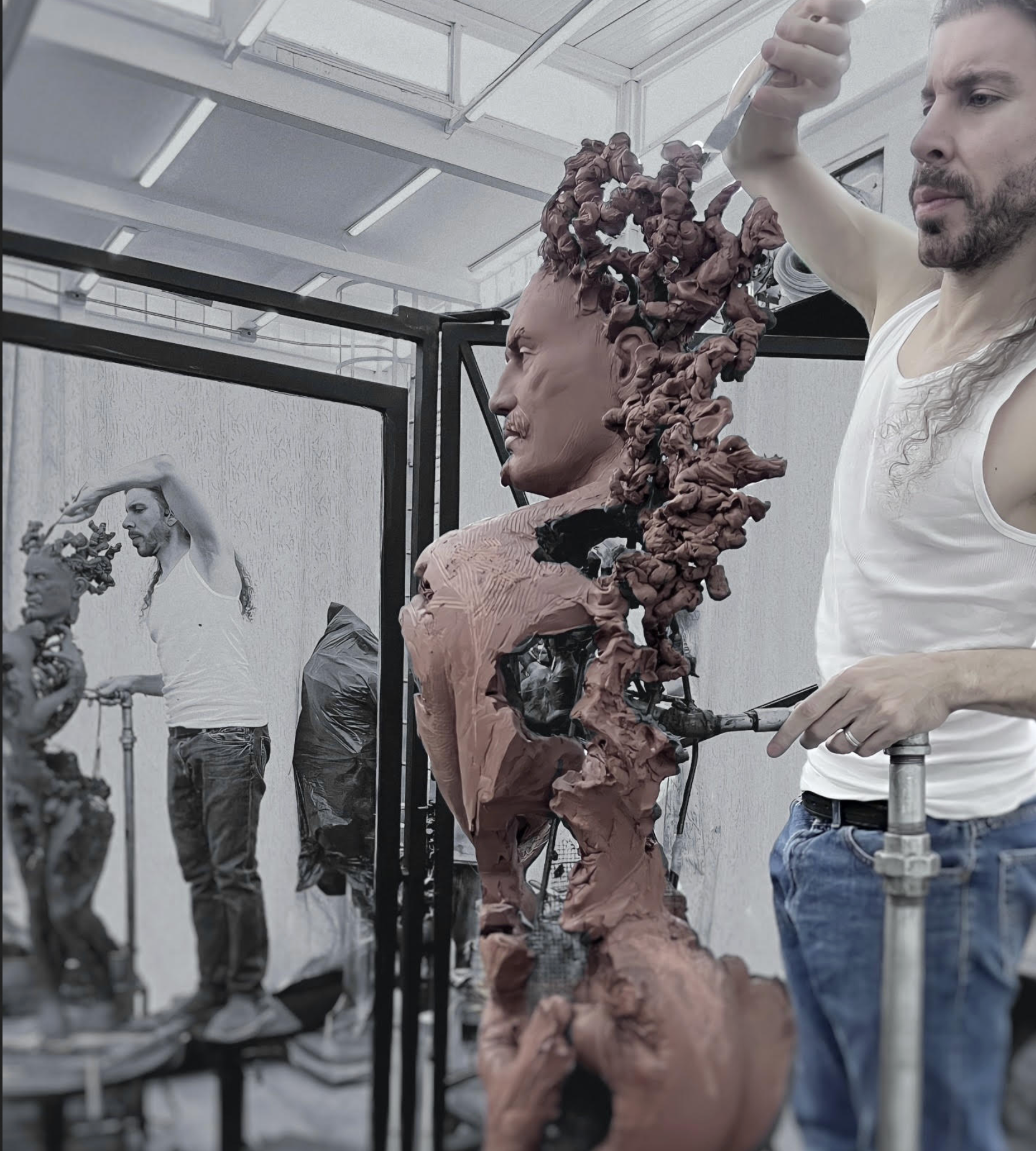 El escultor Walter Marin, que ofrece su muestra "Territorio de metáforas" durante Miami Art Week, trabaja en México.