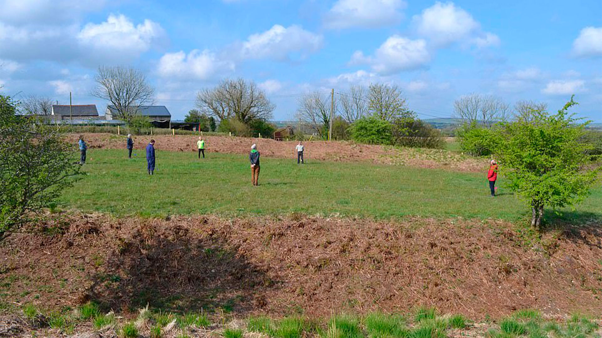Thirteen volunteers spent 111 hours of their time clearing weeds and brush that hid the henge.