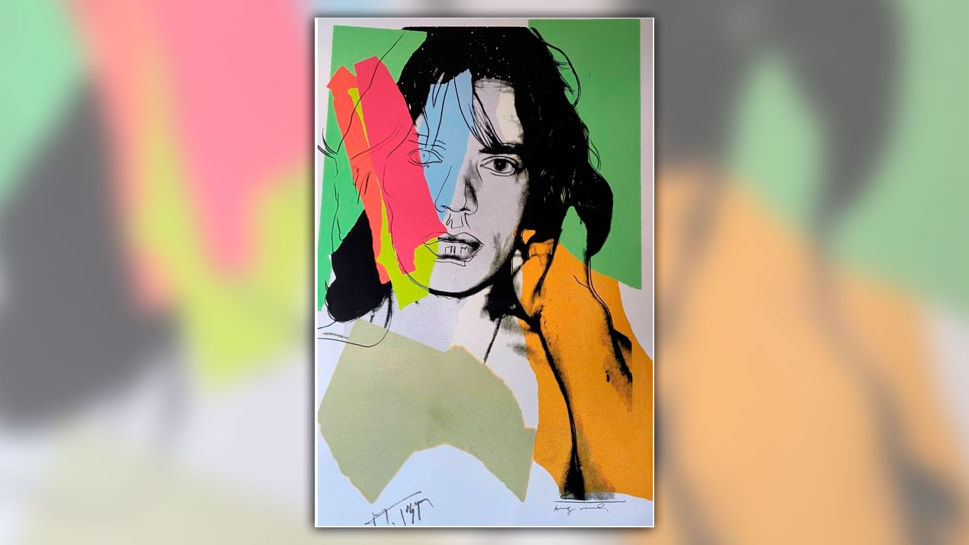 Una serigrafía a color de 1975 realizada por el estadounidense Andy Warhol, que muestra a Mick Jagger será la obra principal de la subasta de arte online que la casa Christie’s realizará del 8 al 20 de julio