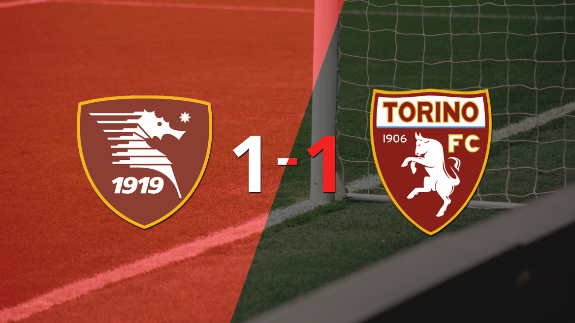 Salernitana no pudo en casa ante Torino y empataron 1-1