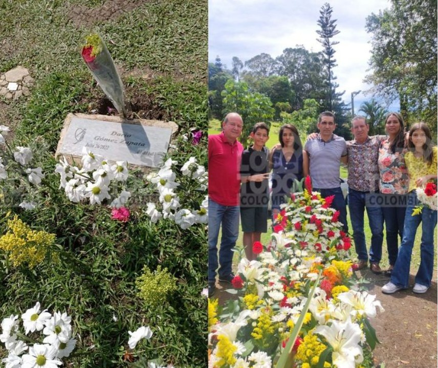 Así quedó la tumba de Darío Gómez, ubicada en el cementerio Campos de Paz de la ciudad de Medellín | Foto: Instagram @losetodocol