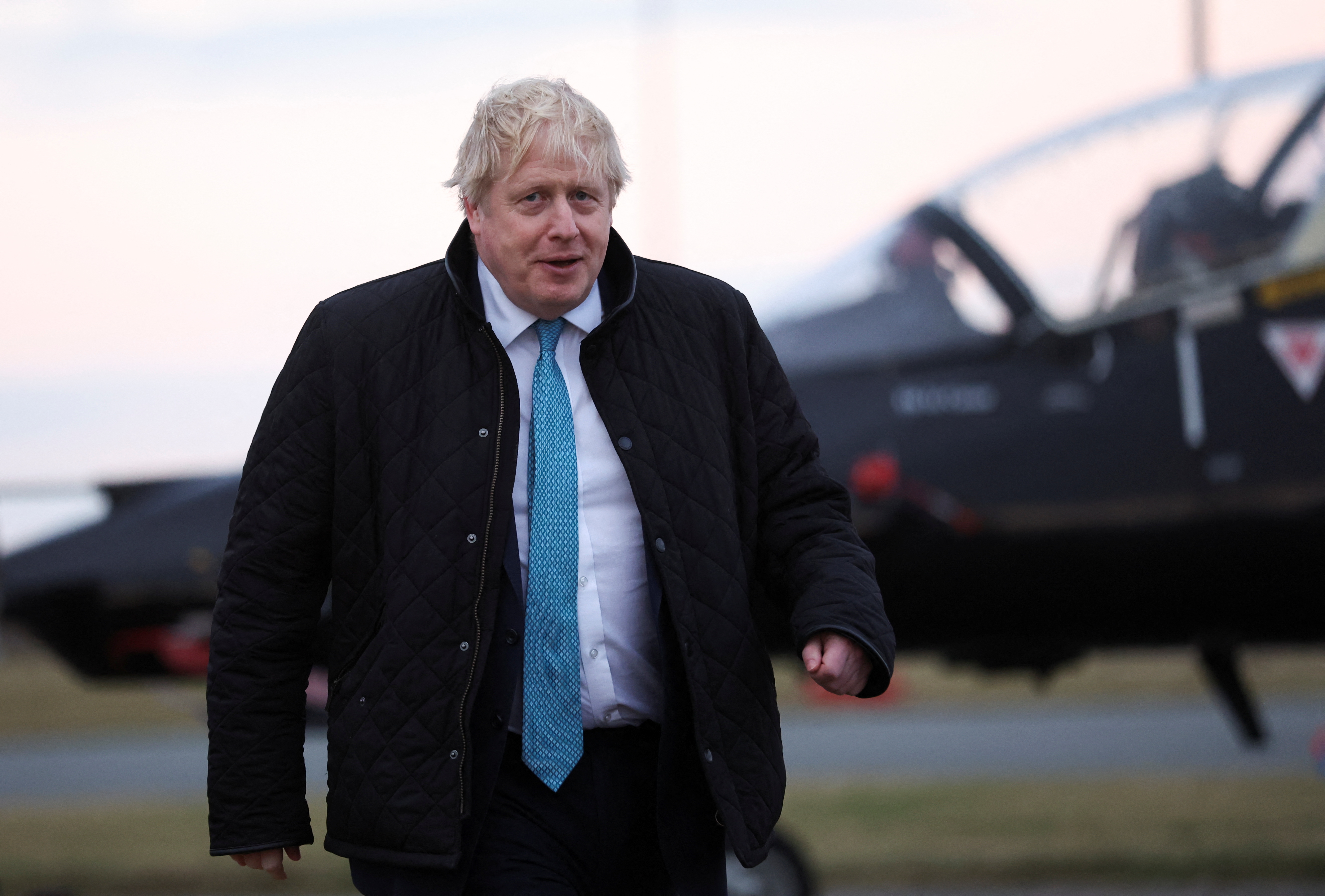 El primer ministro británico, Boris Johnson, visita RAF Valley en Anglesey, Gran Bretaña 27 de enero de 2022. REUTERS/Carl Recine