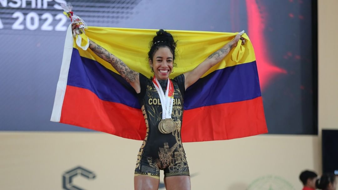 Manuela Berrío le dio a Colombia sus primeras medallas en el Mundial de Pesas Bogotá 2022