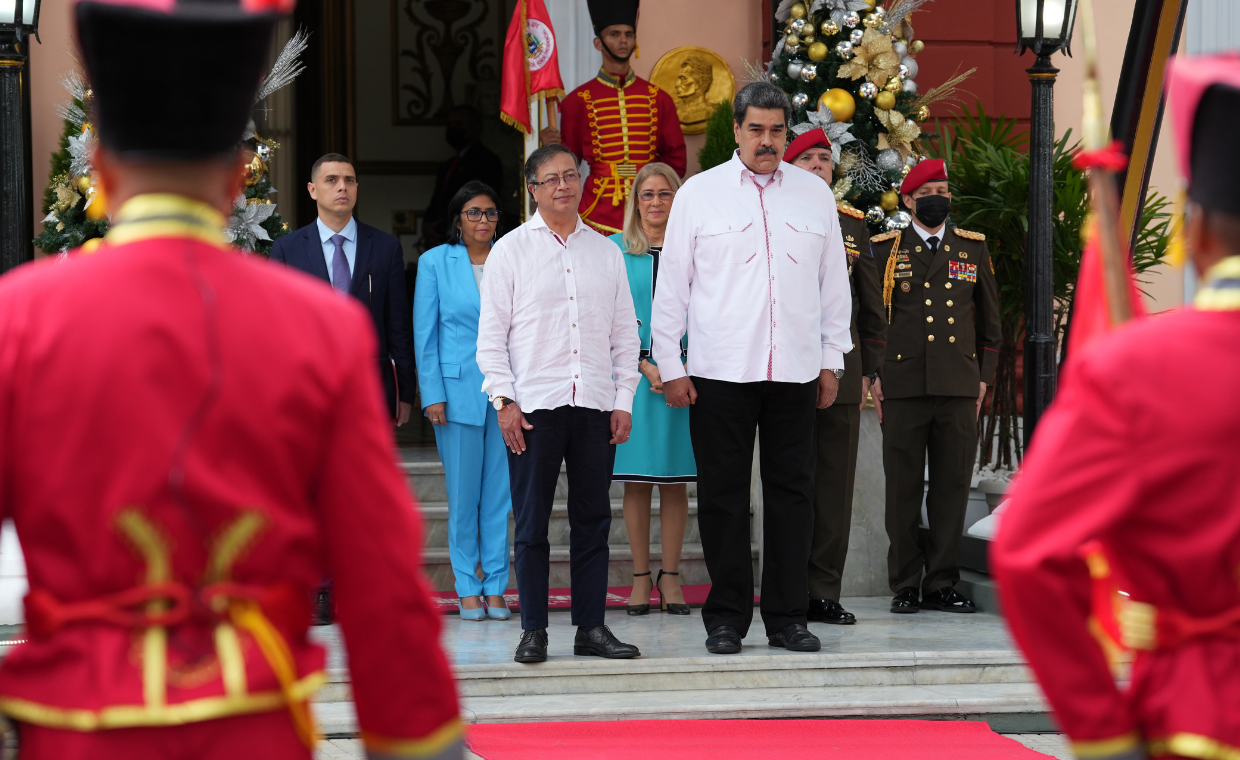Este martes el presidente de Colombia Gustavo Petro se reunió con Nicolás Maduro. 
FOTO: Presidencia de Colombia (Juan Diego Cano)