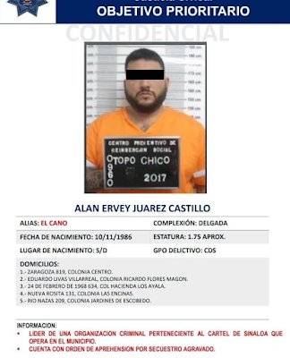 Detuvieron al “Comandante Cano”, líder del Cártel de Sinaloa en Nuevo León (Foto: Twitter / @LPueblo2)