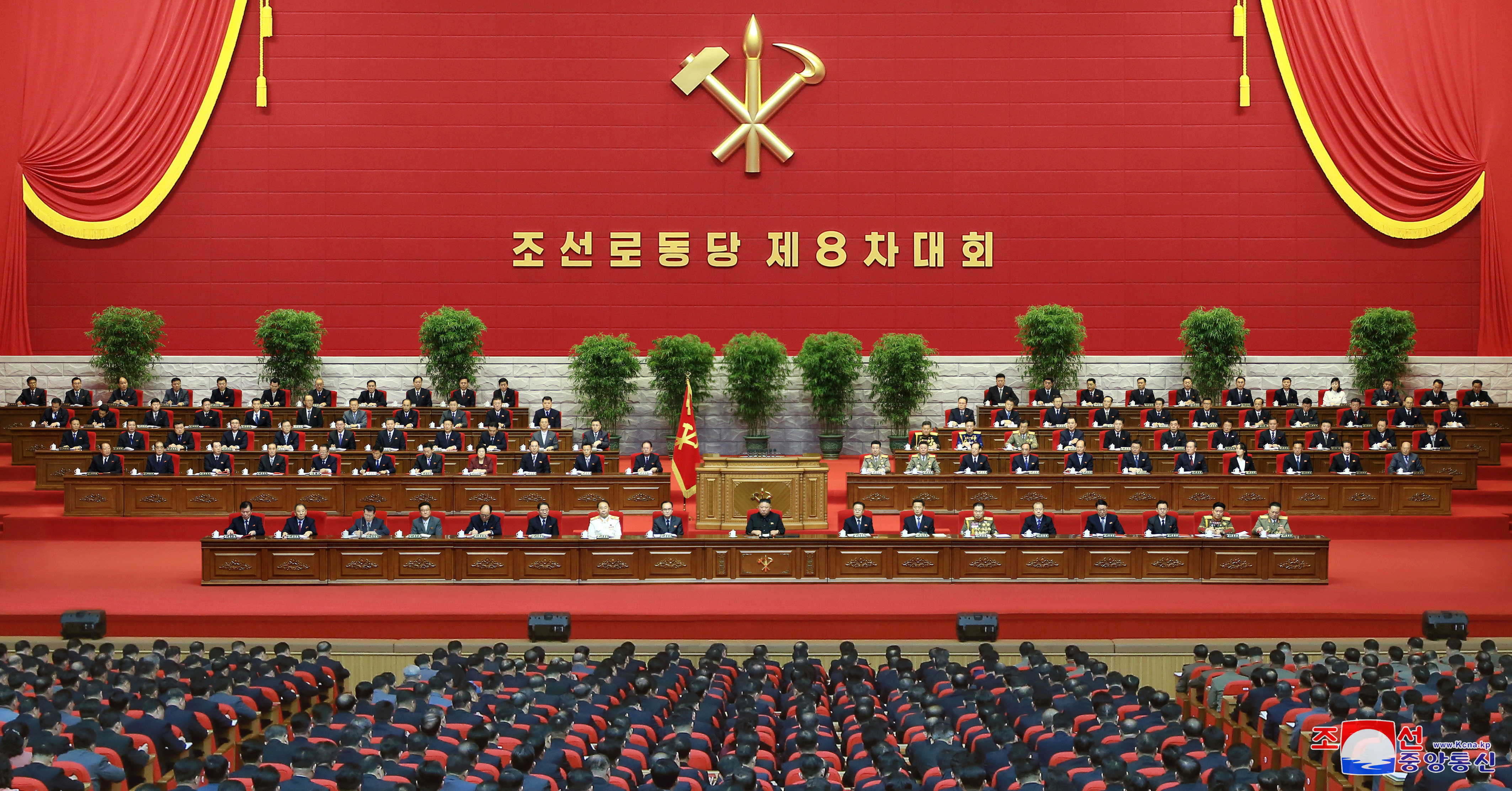 Octavo Congreso del Partido de los Trabajadores celebrado en Pyongyang. KCNA/via REUTERS