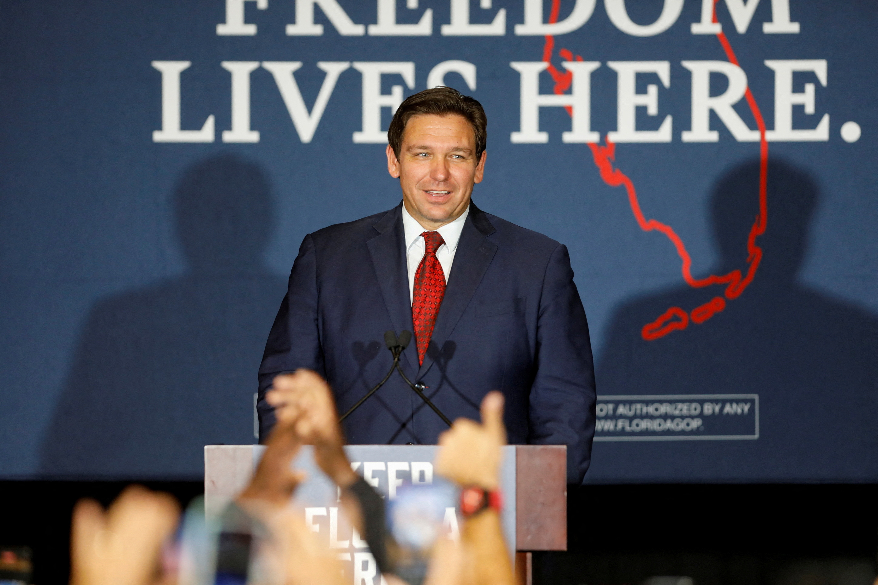Florida Governor Ron DeSantis, who aspires to challenge Donald Trump as the Republican Party's presidential candidate for the next election.  (REUTERS/Octavio Jones)