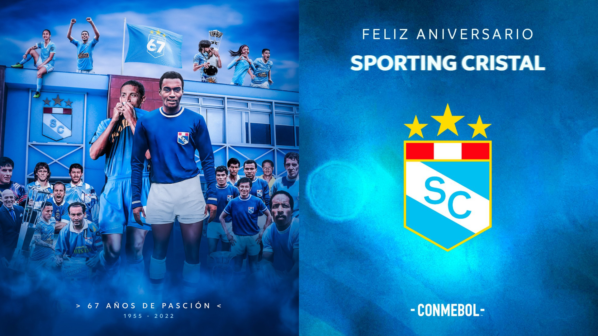 Sporting Cristal celebra su aniversario 67: clubes y jugadores envían  saludos a los 'celestes' - Infobae