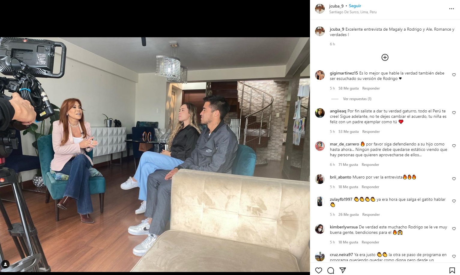 Jorge Cuba agradece a Magaly Medina por entrevista a su hijo. (Foto: Instagram)