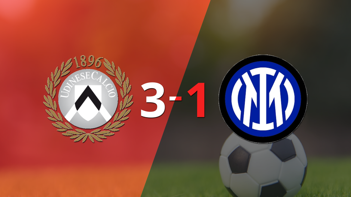 Udinese paseó a Inter y selló su triunfo 3 a 1