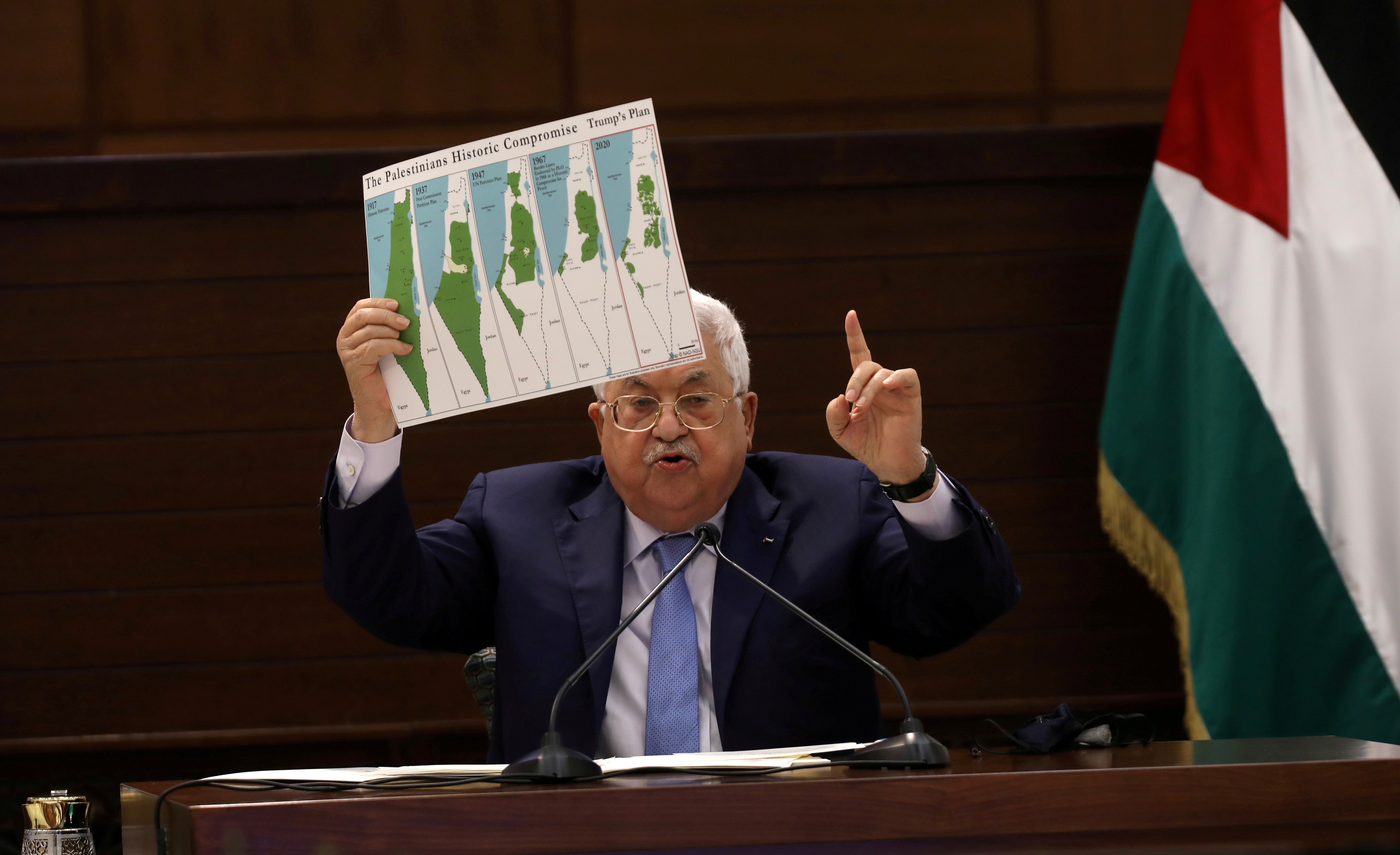 Abbas aseguró que “no habrá paz” tras el acuerdo entre Israel, Emiratos Árabes Unidos y Bahrein y Hamas lanzó dos cohetes desde Gaza