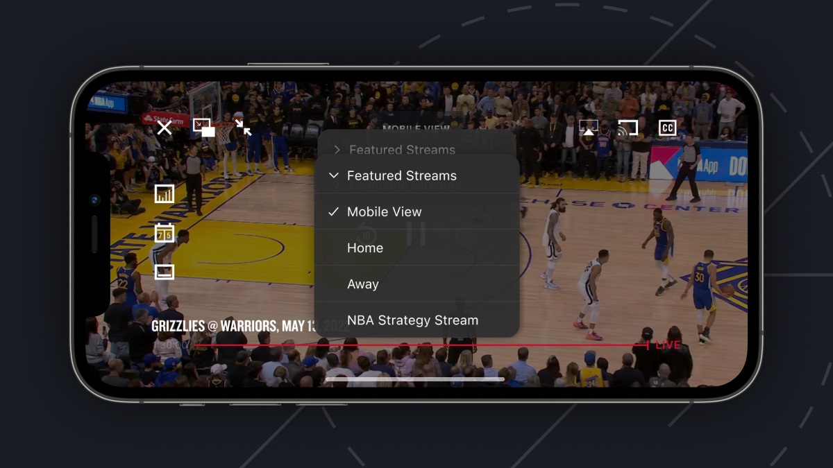 La opción de ver partidos en vivo estará en la app (Crédito: NBA)