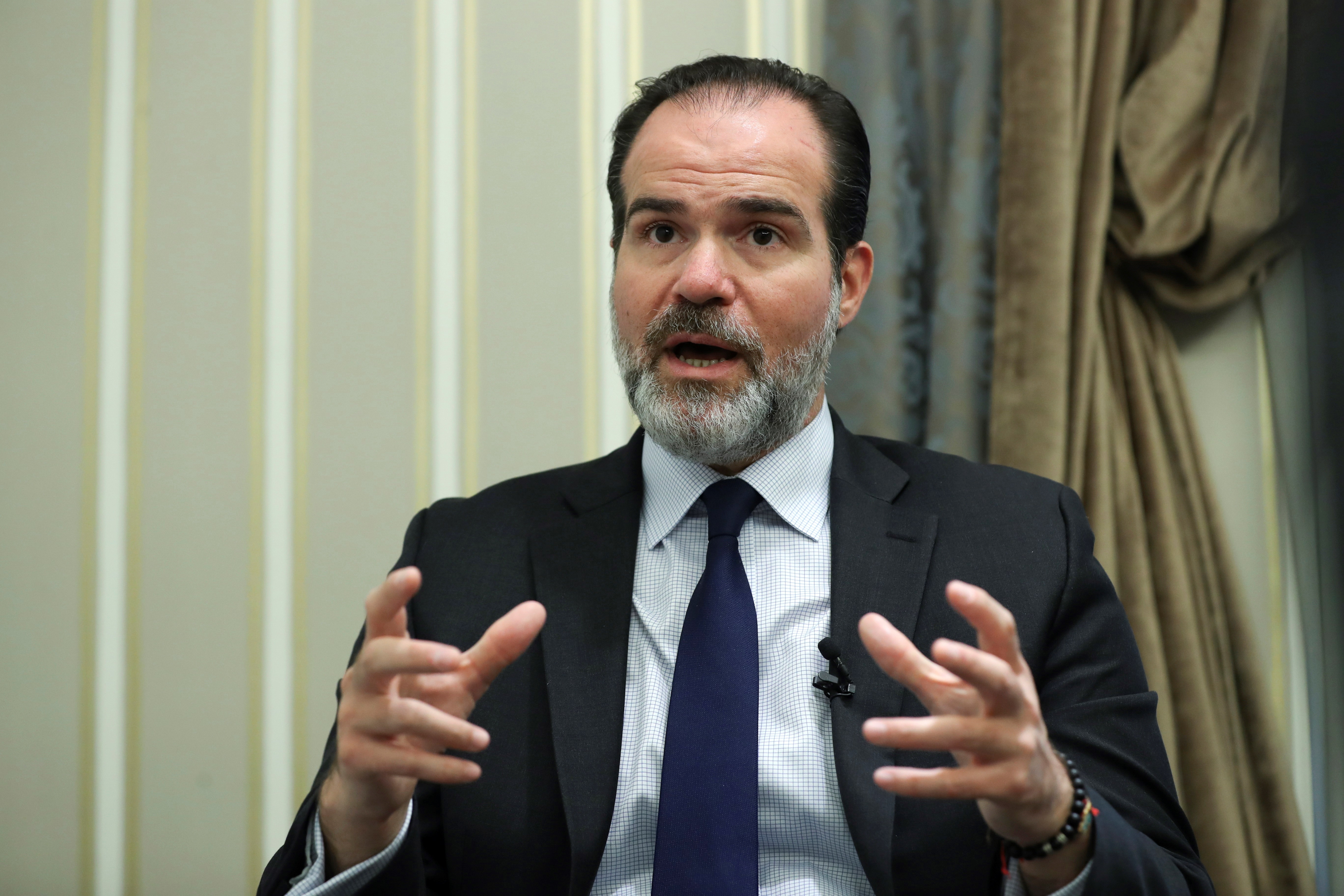 The former president of the Inter-American Development Bank (IDB), Mauricio Claver-Carone, in a file photograph.  The American was dismissed after an anonymous email denounced that he had a romantic relationship with an employee of the institution (EFE)