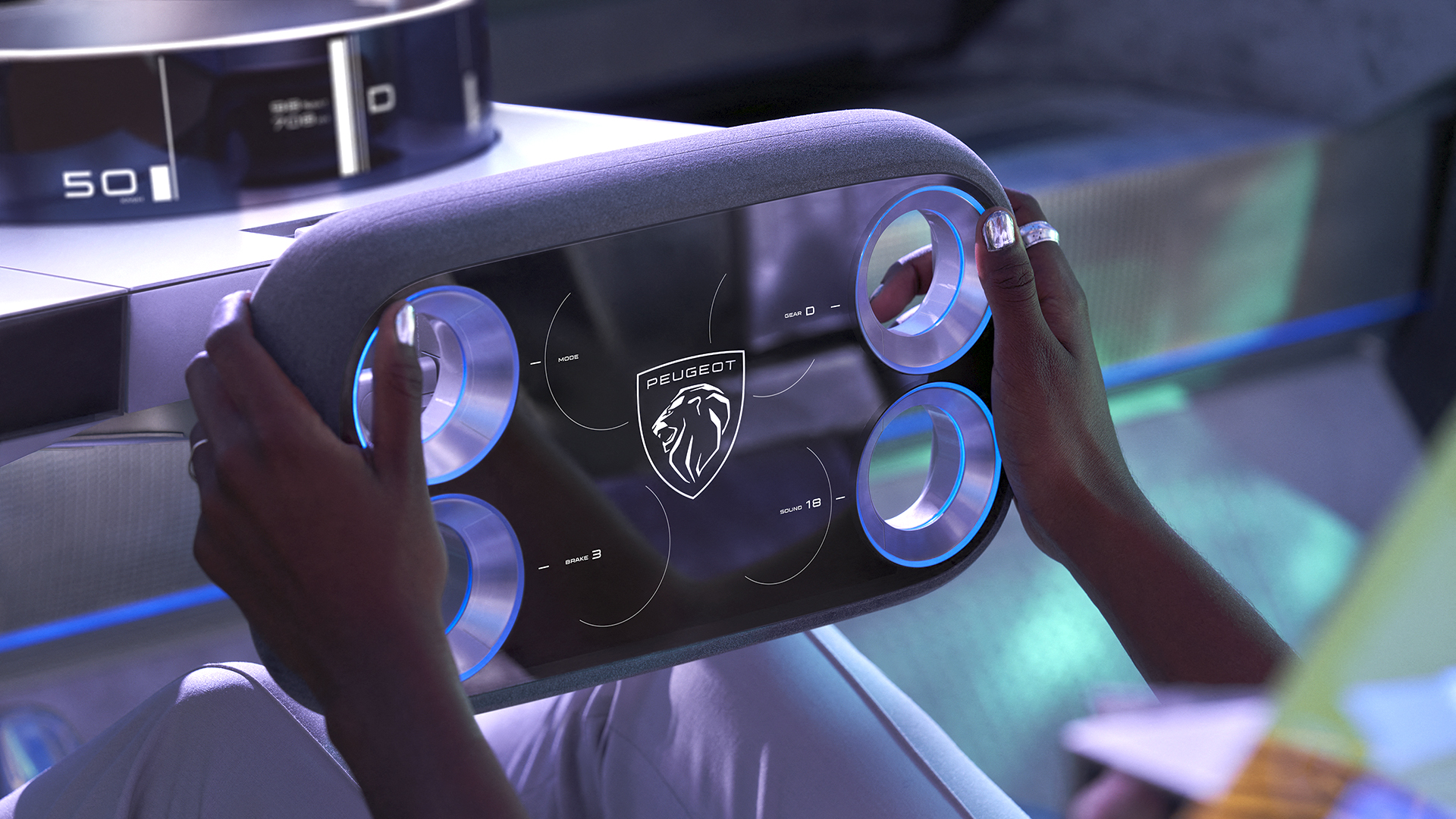 Hypersquare, el nombre de este particular volante que Peugeot quiere incorporar en todos sus modelos para 2030