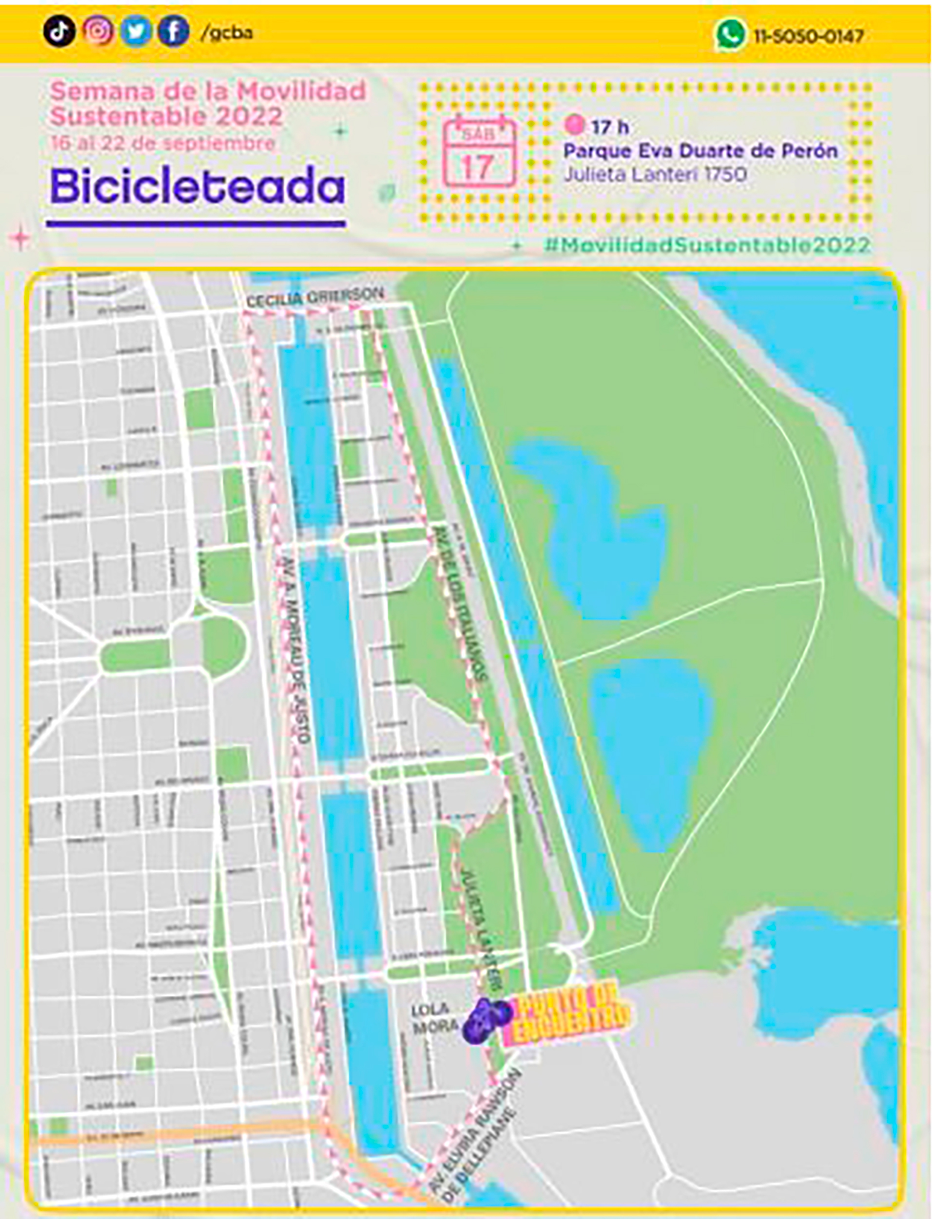 Mapa de la Bicicleteada