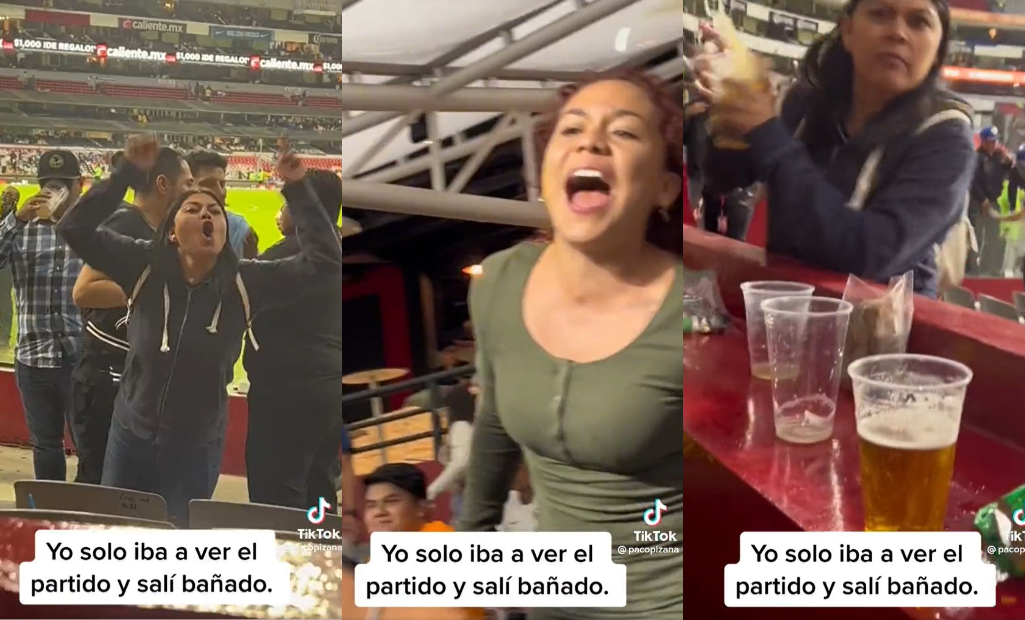 Así se vivió una pelea entre mujeres en el estadio Azteca tras la derrota del Club América ante los tuzos del Pachuca