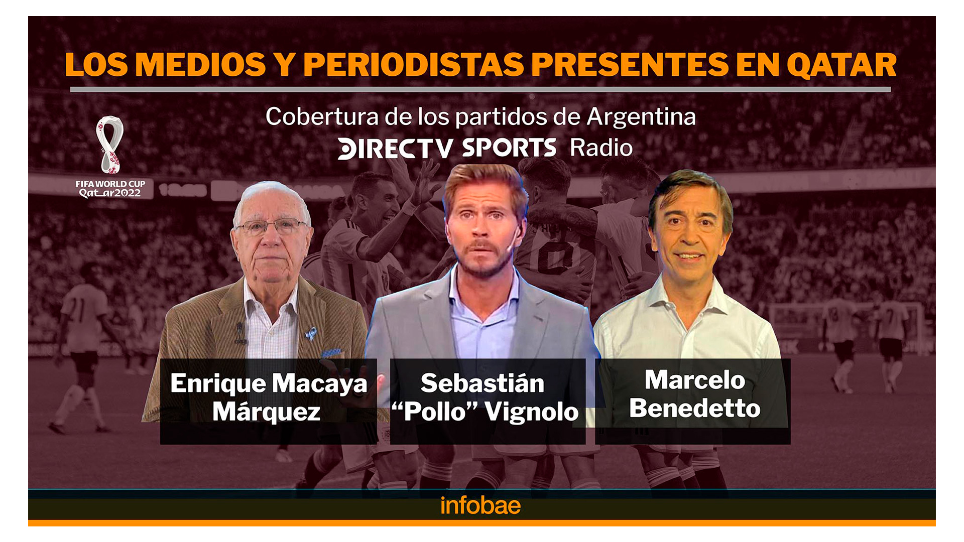 saldar cálmese ajustar Así será la transmisión de los medios argentinos en Qatar: por dónde ver y  escuchar los 64 partidos del Mundial - Infobae