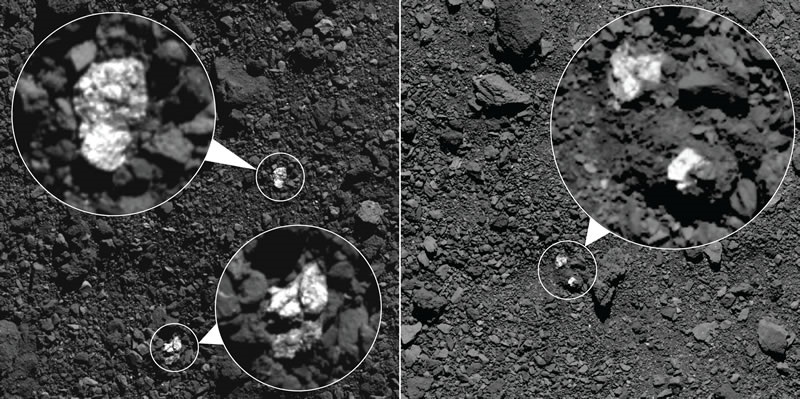 Meteoritos atribuidos a asteroide Vesta,  segundo cuerpo en masa del cinturón de asteroides aparecen en la superficie de Bennu (NASA)


