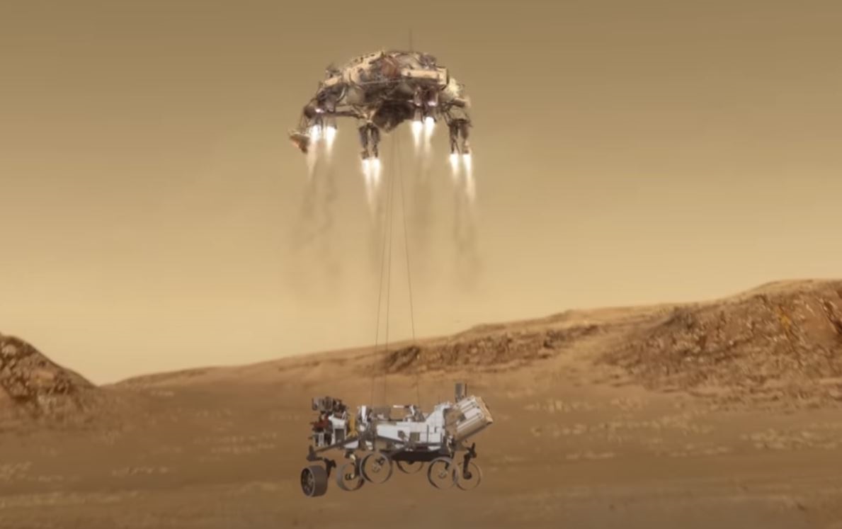 Después de casi 470 millones de kilómetros, el rover Perseverance de la NASA completó su viaje a Marte el 18 de febrero de 2021, con el objetivo de buscar rastros de vida pasada en el cráter Jezero. NASA/JPL
