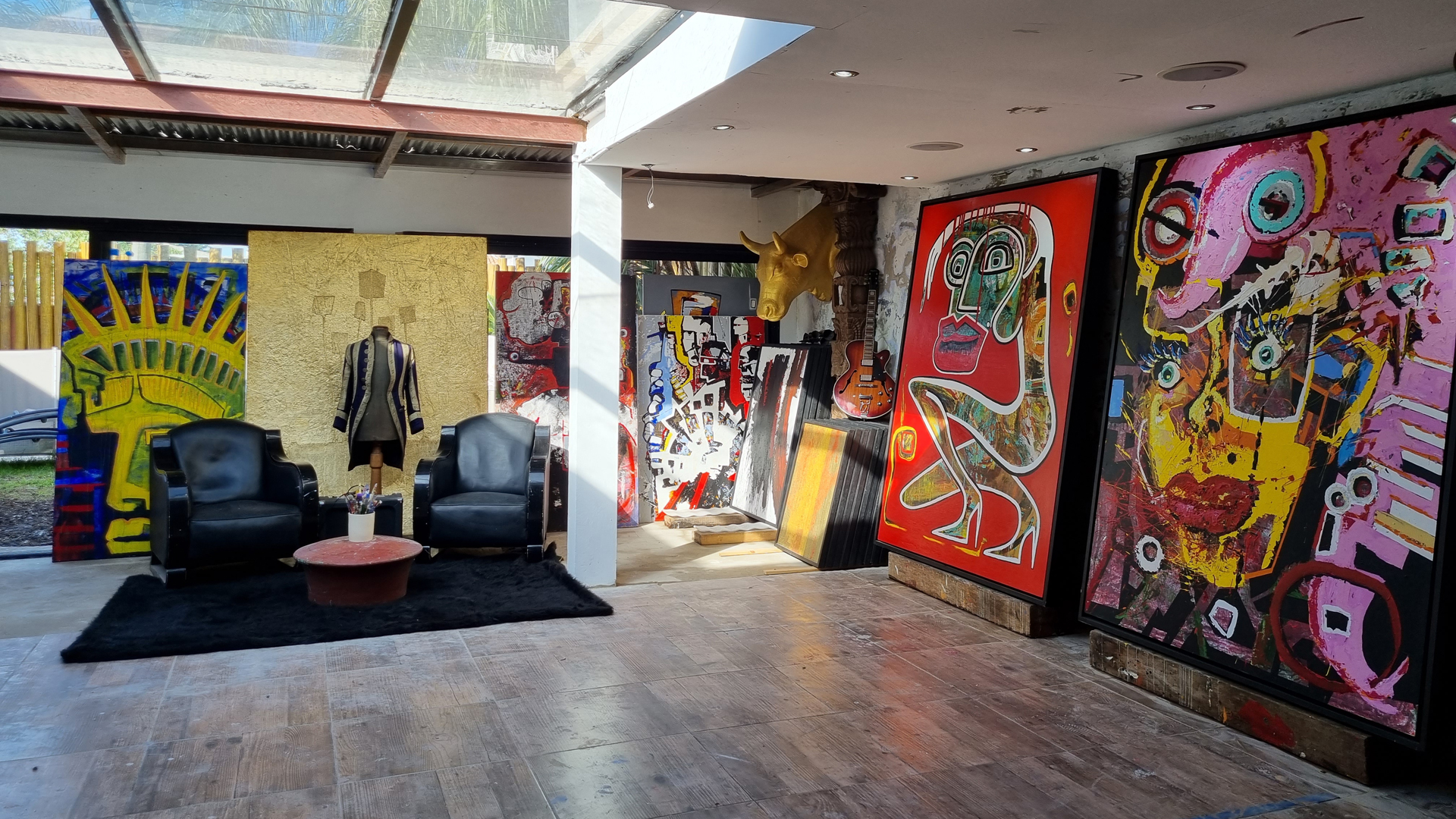El ex garaje del artista convertido en atelier. (Crédito: Sergio Blanco)