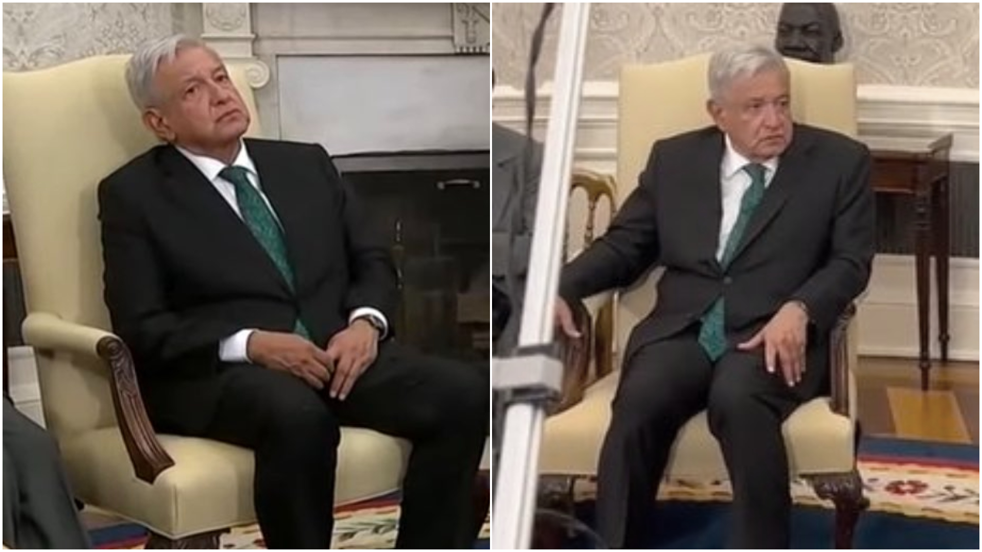 El presidente mexicano fue blanco de críticas y burlas por el temple mostrado en su reunión con Biden. (Foto: Redes)