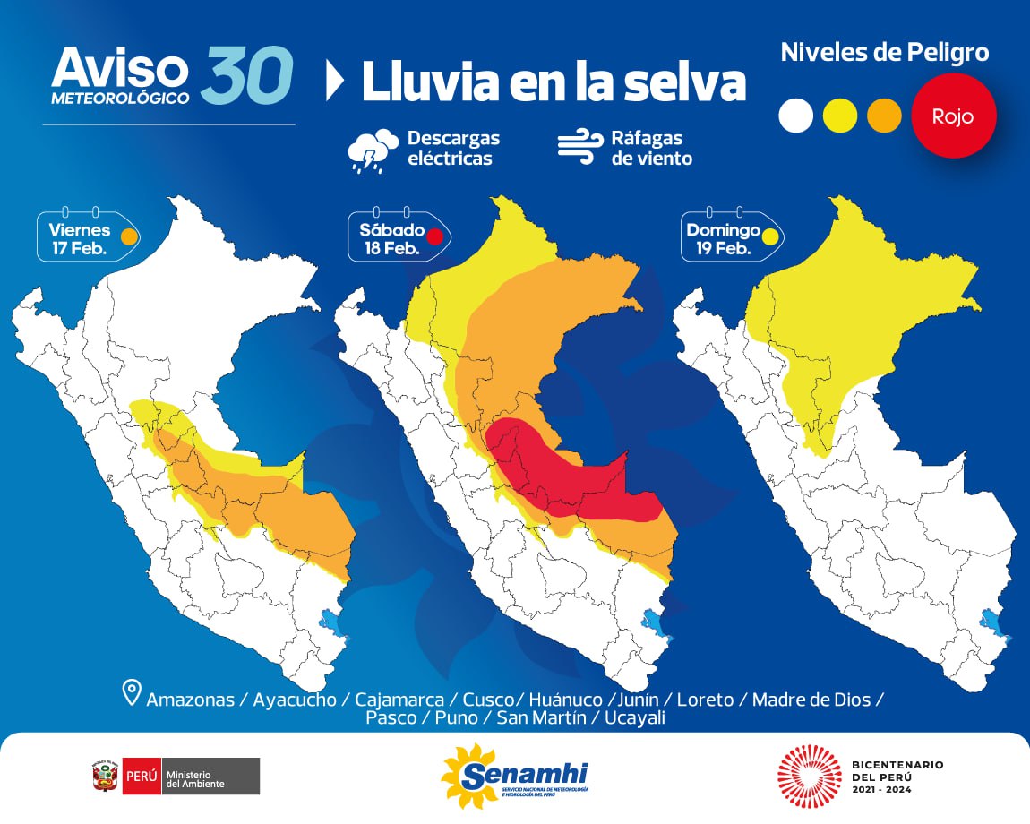 Senamhi Advierte Lluvias De Fuerte A Extrema Intensidad Por Ingreso De Segundo Friaje En La 6037