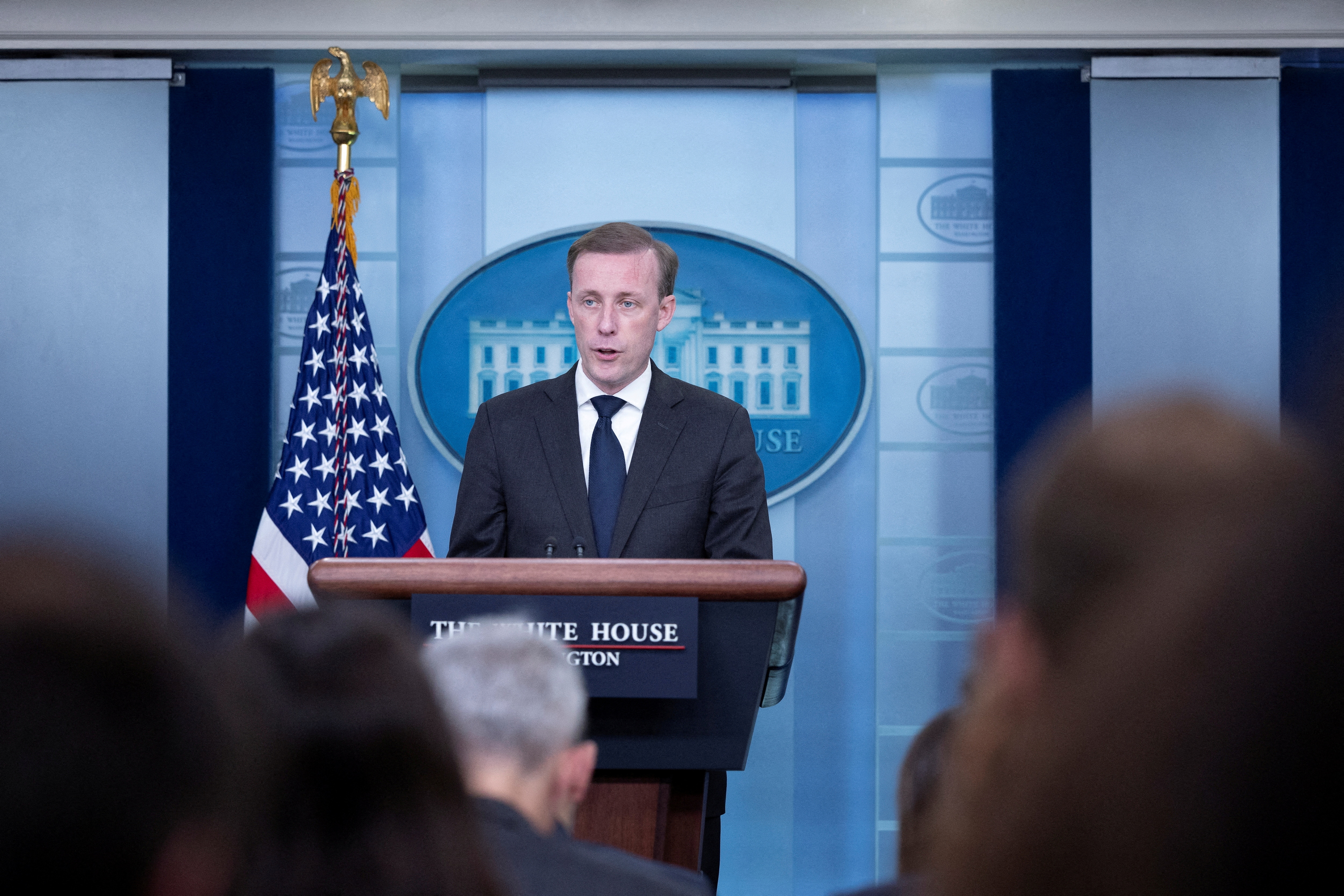 El asesor de seguridad nacional de la Casa Blanca, Jake Sullivan, habla durante una rueda de prensa diaria en la Casa Blanca en Washington, Estados Unidos, el 10 de noviembre de 2022. REUTERS/Tom Brenner/Archivo