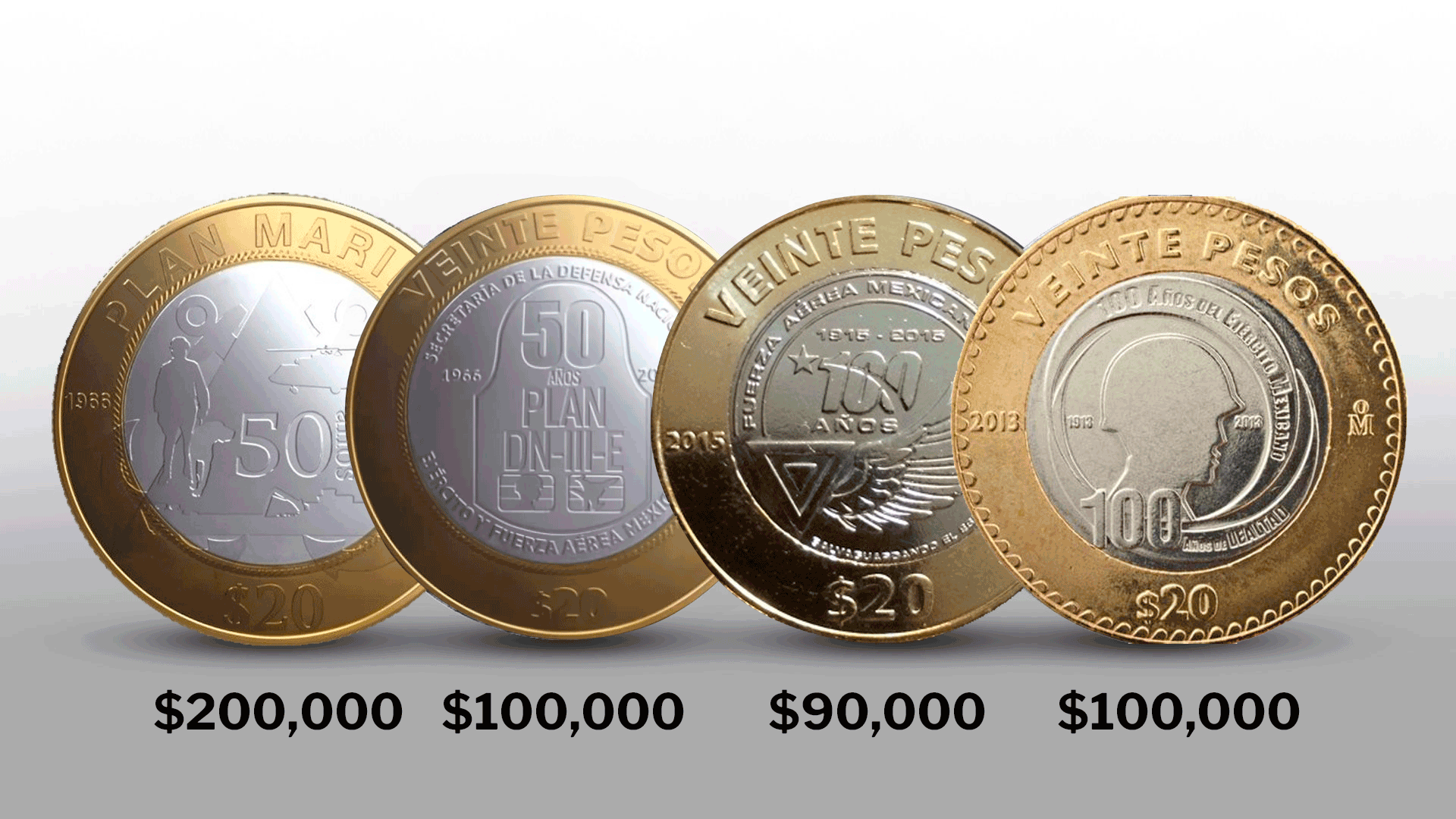 Cuáles son las 4 inusuales monedas que se ofrecen entre 100 mil a 200 mil pesos en línea 
