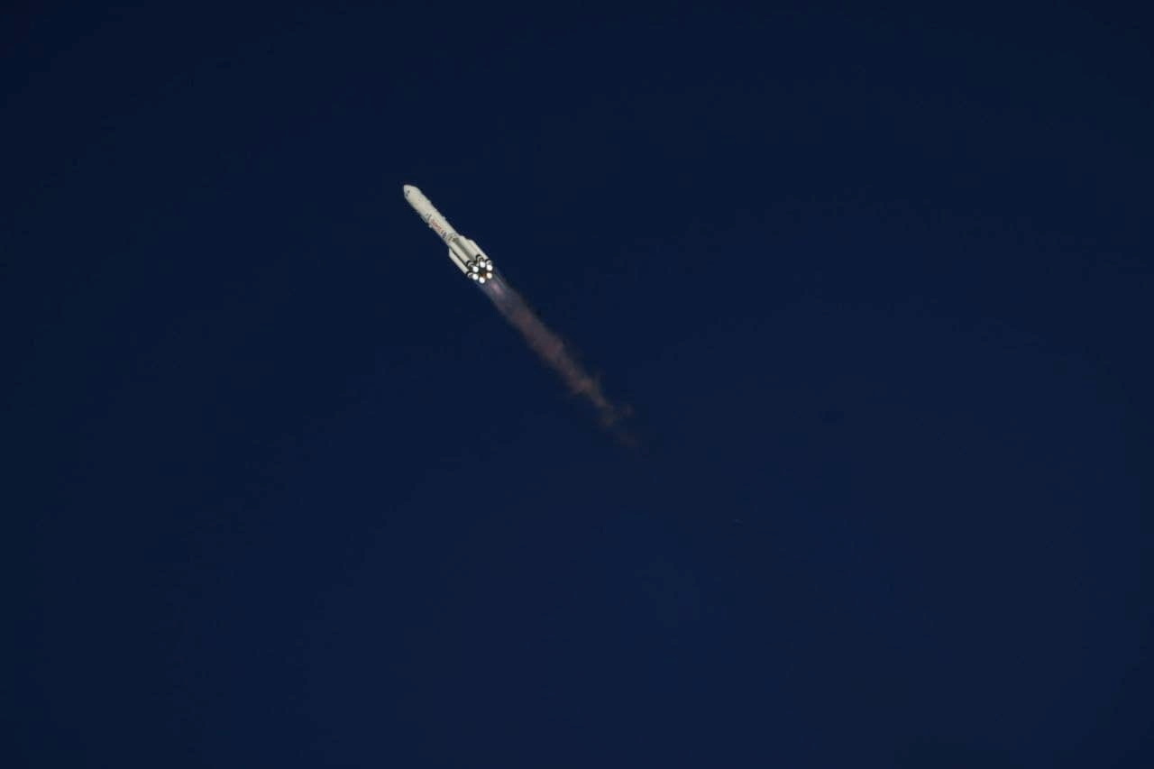 El cohete portador Proton-M con el módulo de laboratorio multipropósito Nauka (Ciencia) despega hacia la Estación Espacial Internacional (ISS) desde la plataforma de lanzamiento en el cosmódromo de Baikonur, Kazajstán, el 21 de julio de 2021. Roscosmos / Folleto vía REUTERS
