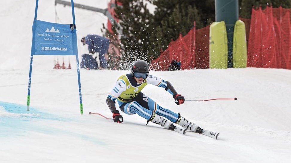 Tiziano Gravier represents Argentina in alpine skiing 