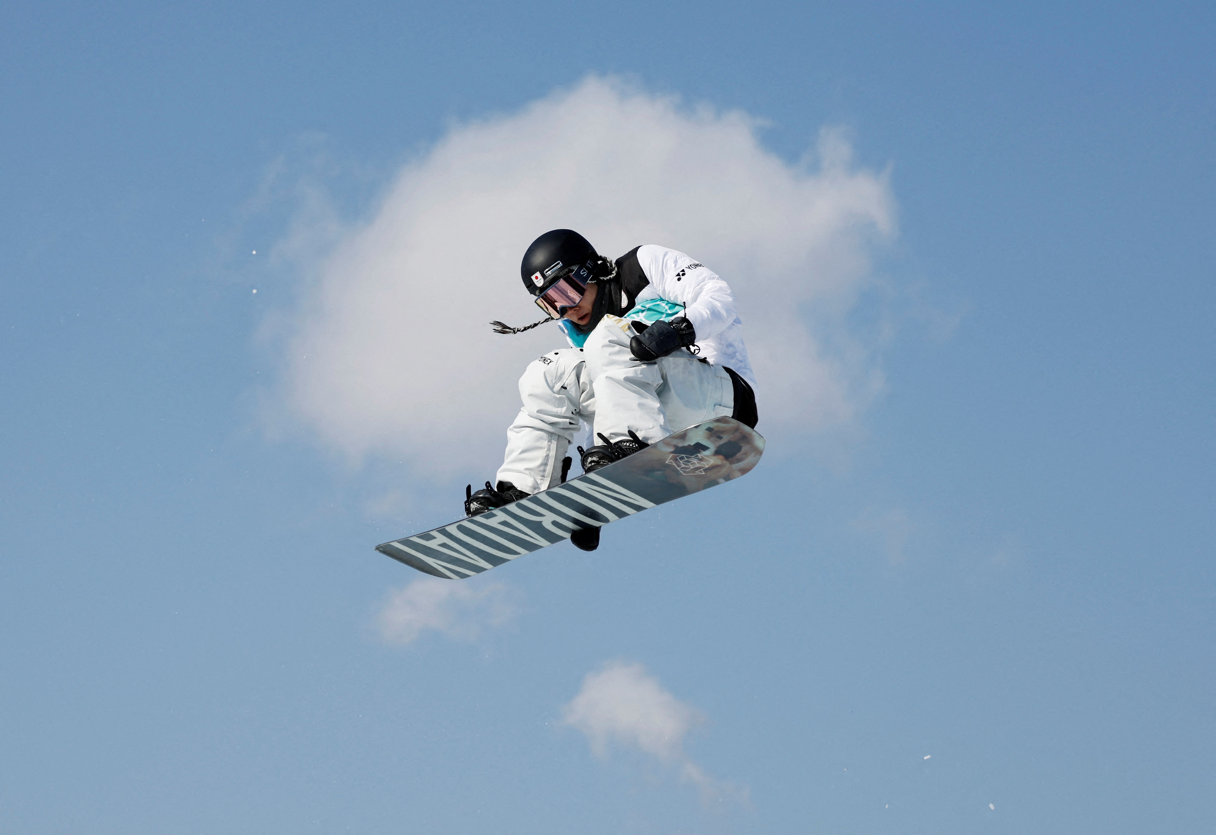 2022 Beijing Olympics - Snowboard - Men's Snowboard Big Air Final - Run 3 - Big Air Shougang, Beijing, China - February 15, 2022.  Hiroaki Kunitake of Japan in action. REUTERS/Tyrone Siu SEARCH "OLYMPICS DAY 12" FOR BEIJING 2022 WINTER OLYMPICS EDITOR'S CHOICE, SEARCH "REUTERS OLYMPICS TOPIX" FOR ALL EDITOR'S CHOICE PICTURES    TPX IMAGES OF THE DAY