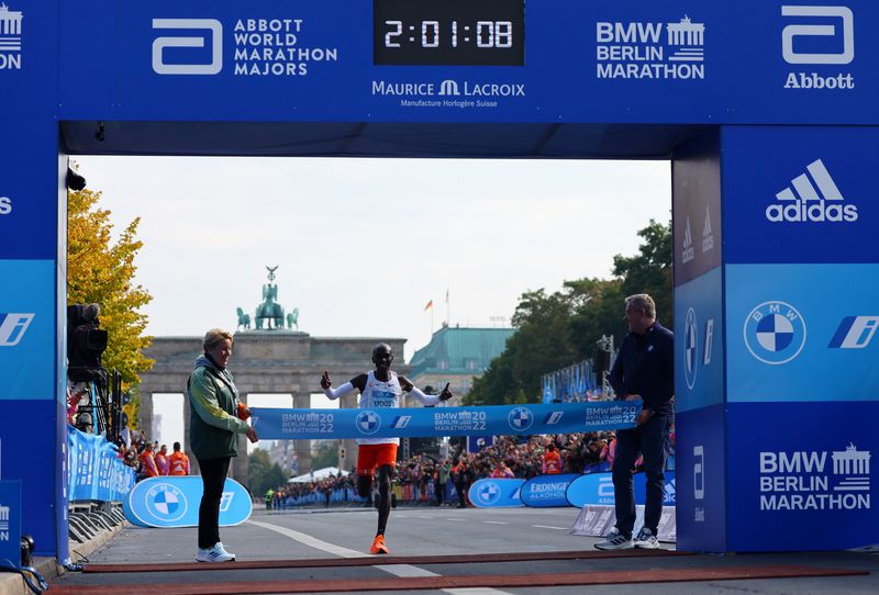 Eliud Kipchoge breaks his own marathon record for the second time in four years