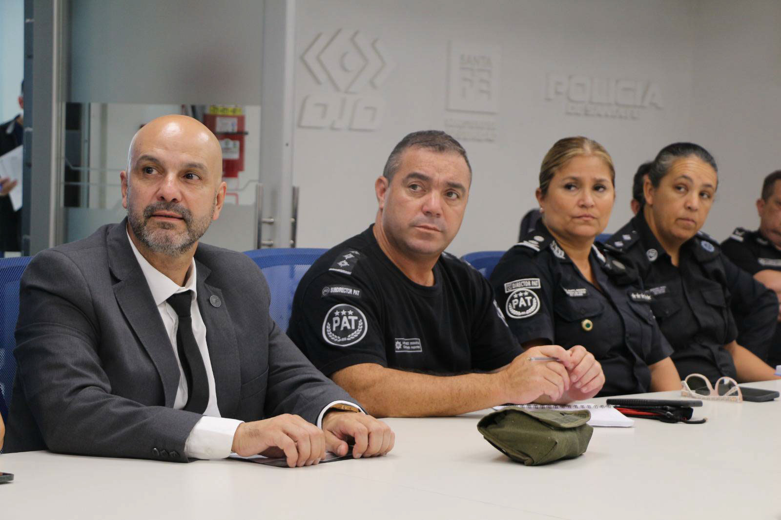 El ministro de Seguridad de Santa Fe, Claudio Brilloni, durante el último encuentro con las autoridades nacionales y del municipio de Rosario 