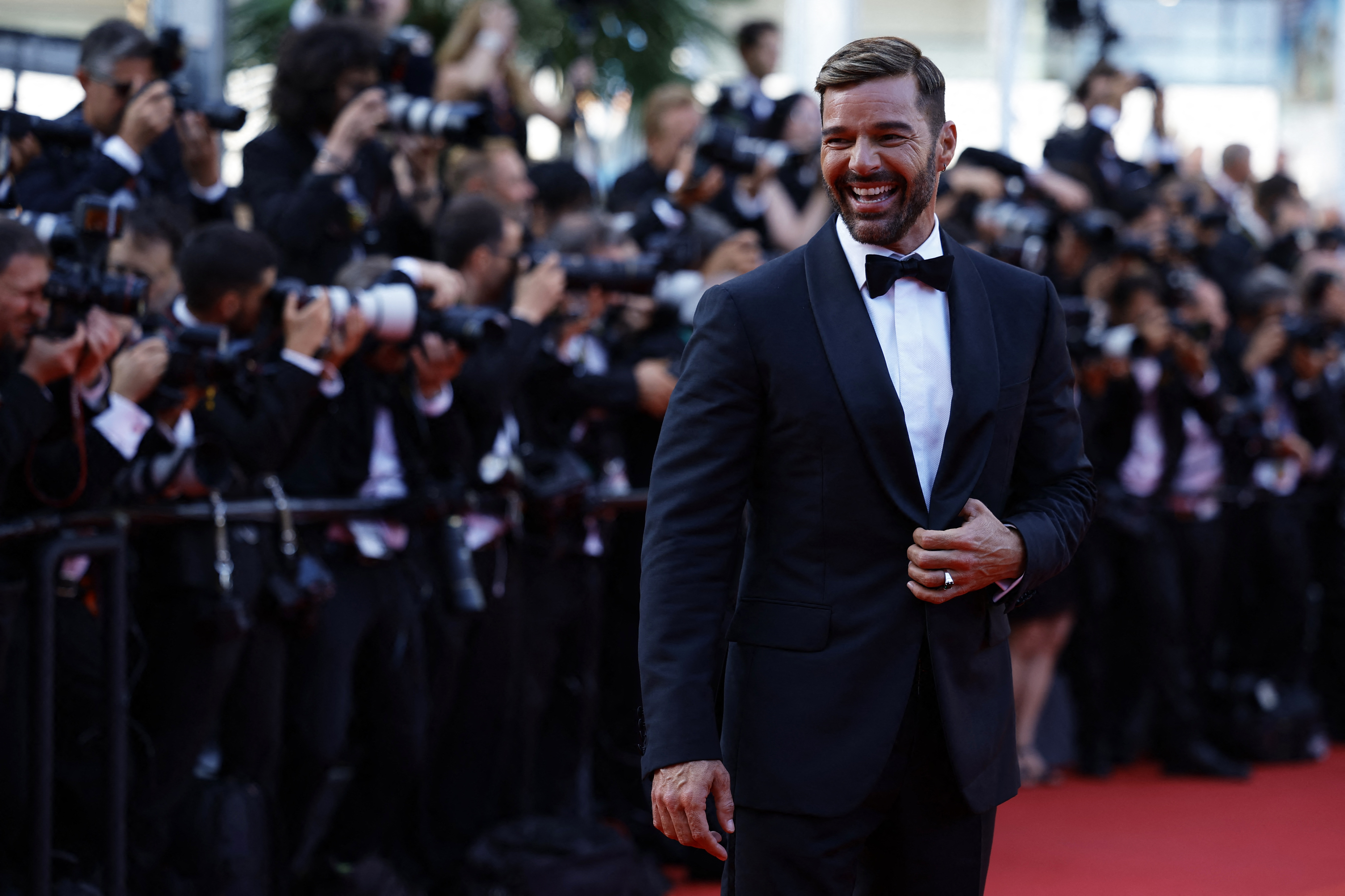 The 75th Cannes Film Festival - Screening of the film "Elvis" Out of Competition - Red Carpet Arrivals - Cannes, France, May 25, 2022. Ricky Martin poses. REUTERS/Sarah Meyssonnier