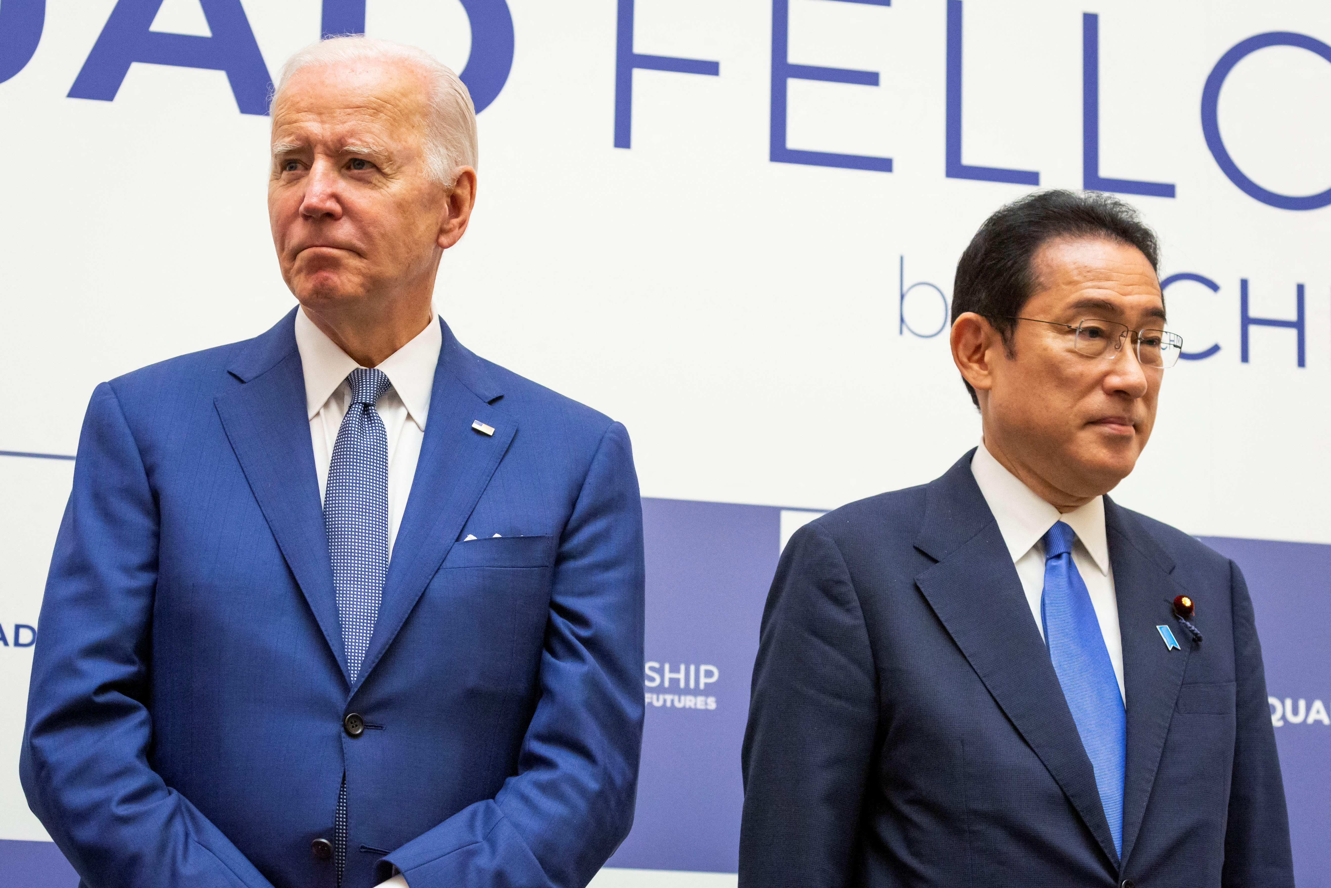 El presidente de EEUU, Joe Biden y el primer ministro japonés Fumio Kishida