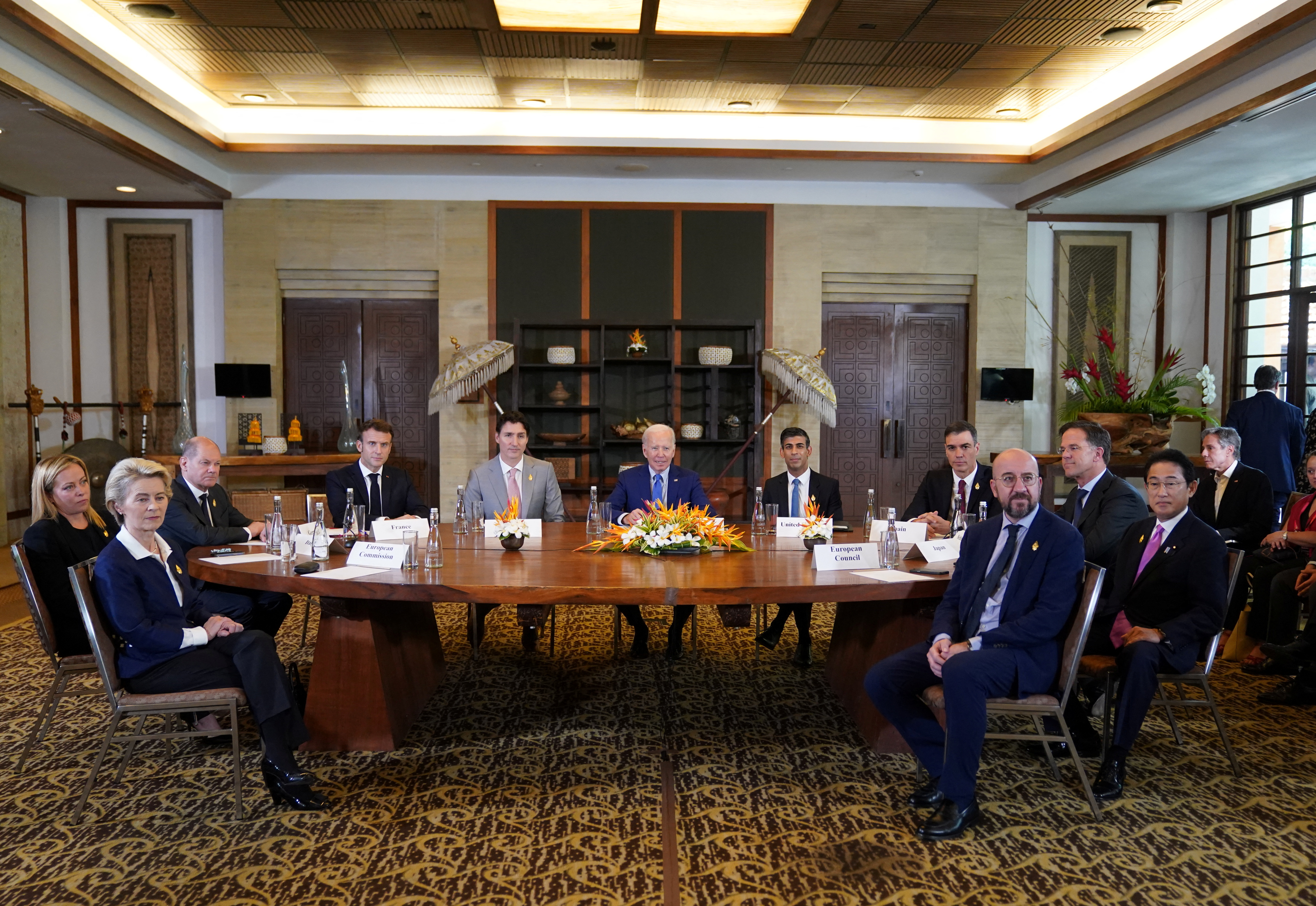 Reunión de emergencia de líderes mundiales tras la supuesta explosión de un misil ruso en Polonia, en Bali, Indonesia, el 16 de noviembre de 2022. REUTERS/Kevin Lamarque