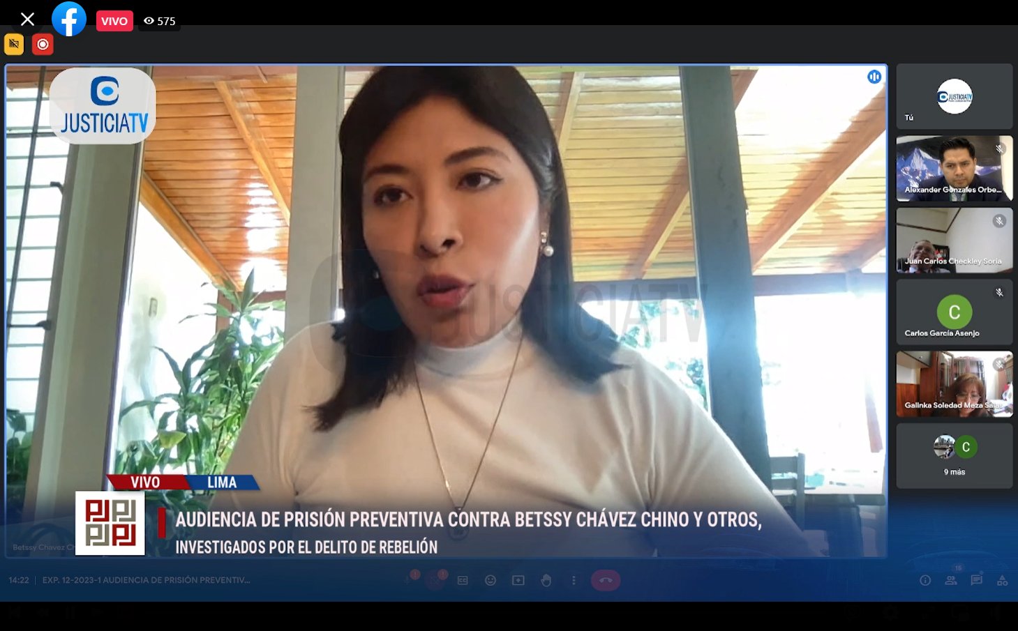 Se suspendió audiencia de prisión preventiva contra Betssy Chávez y exministros