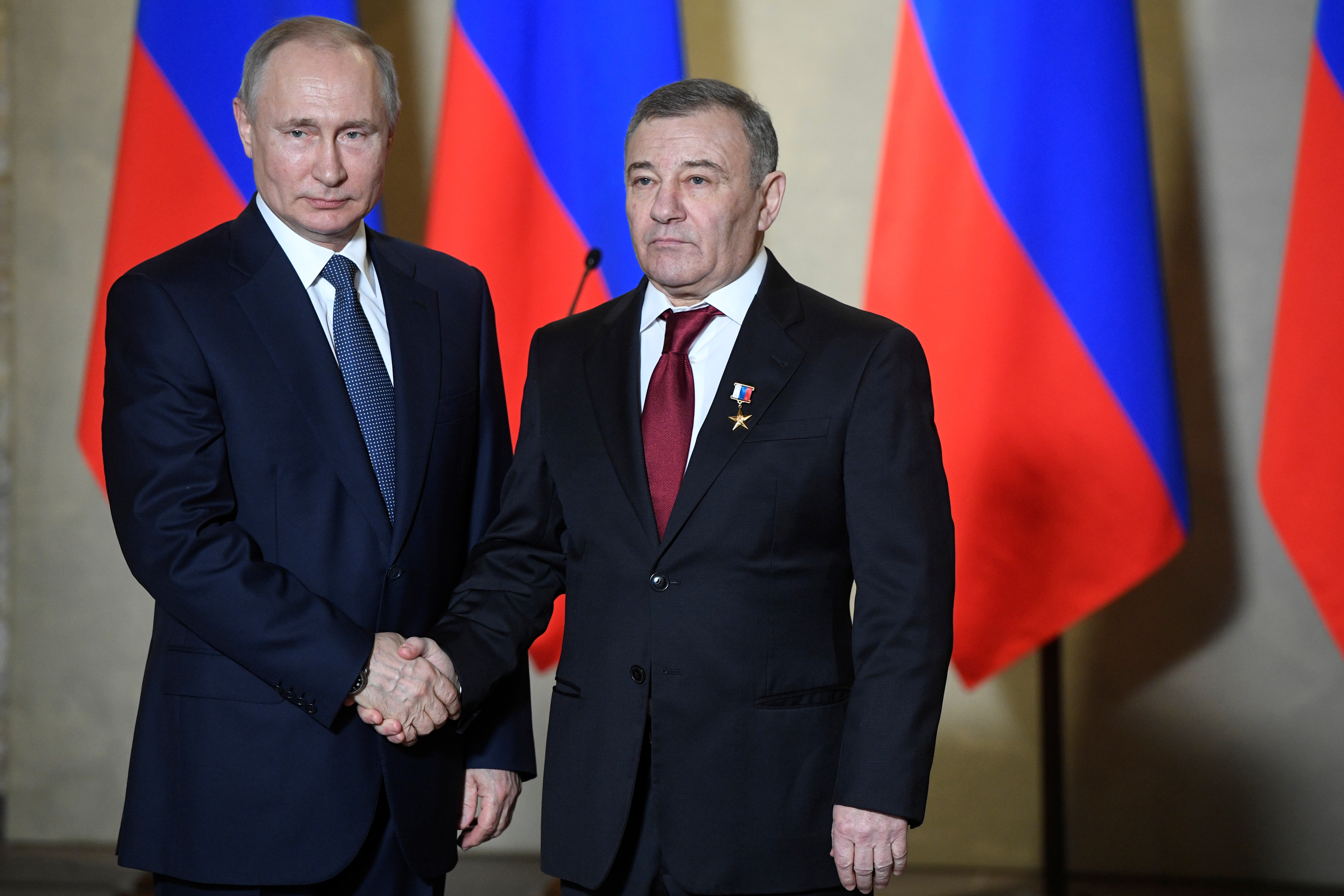 Putin junto a Arkady Rotenberg (Alexander Nemenov/REUTERS)